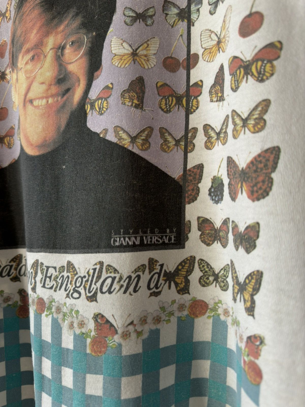 Band Tees VINTAGE 1995 ELTON JOHN MADE IN ENGLAND ALL OVER TEE XL Size US XL / EU 56 / 4 - 8 Thumbnail
