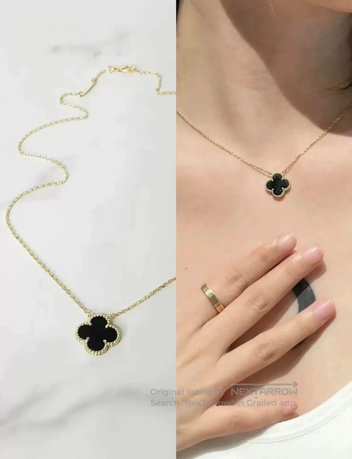 Van Cleef & Arpels Van Cleef & Arpels Black Flower Medium Necklace. Size ONE SIZE - 6 Thumbnail