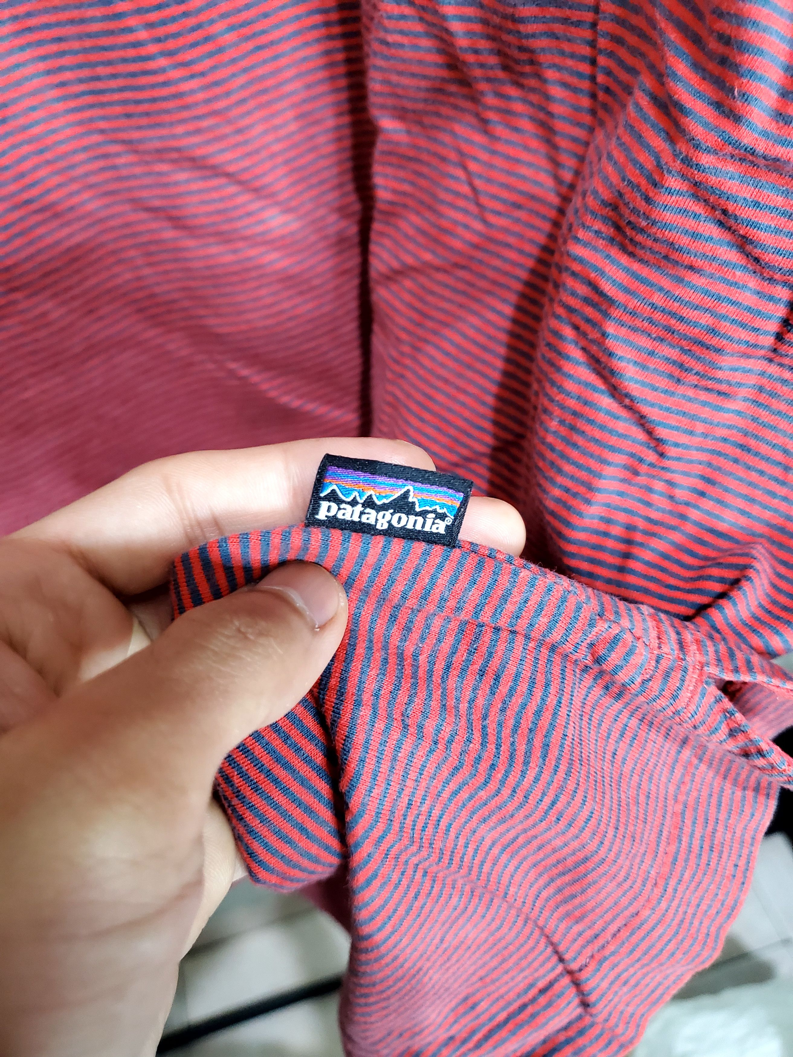 Patagonia × Polo Ralph Lauren PATAGONIA POLO MENS X-LARGE RED STRIPED ORGANIC COTTON Size US XL / EU 56 / 4 - 4 Thumbnail