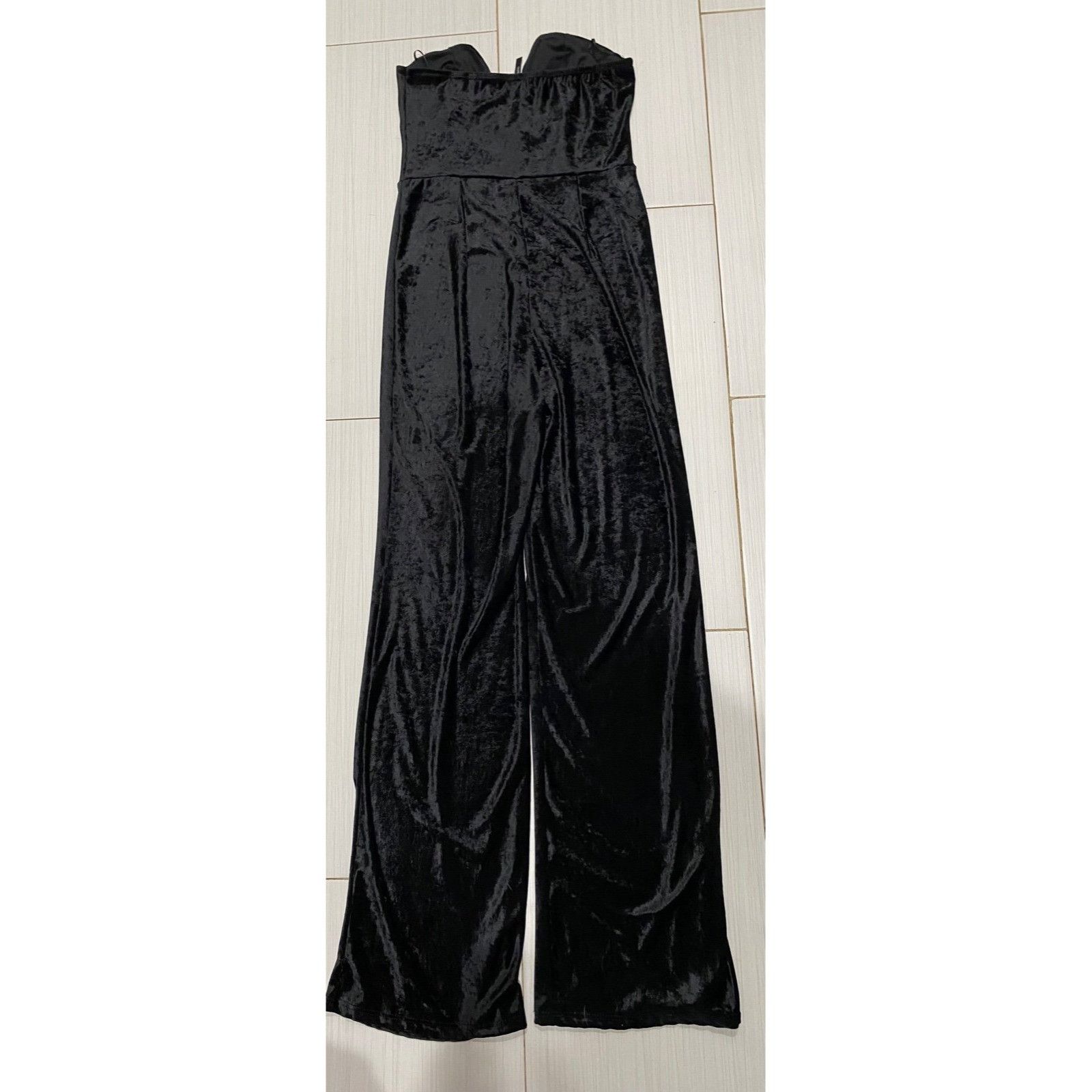 Other Beautiful Velvet Jumpsuit Strapless Romper Blanc Womens Sz 4 Size 27" / US 4 / IT 40 - 8 Thumbnail