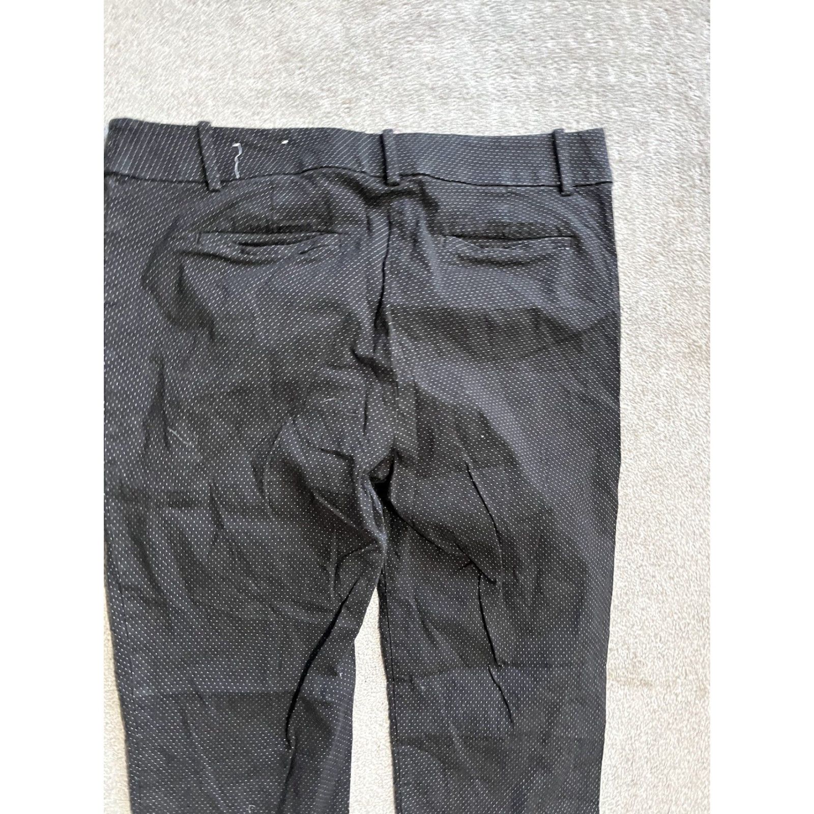 Ann Taylor Ladies Ann Taylor LOFT Marisa The Riviera Pant Chino Pants Size 10 Black Polka Dot Cotton Blend Mid Rise 25 In Ankle Crop Womens Pants Size 32" / US 10 / IT 46 - 4 Thumbnail