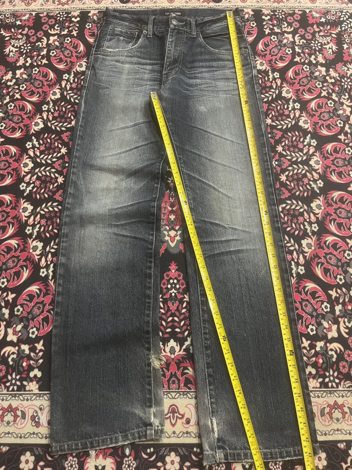 Undercover Vintage Japanese Brand Amore Puro Dark Whisker Frayed Jeans Size US 29 - 10 Thumbnail