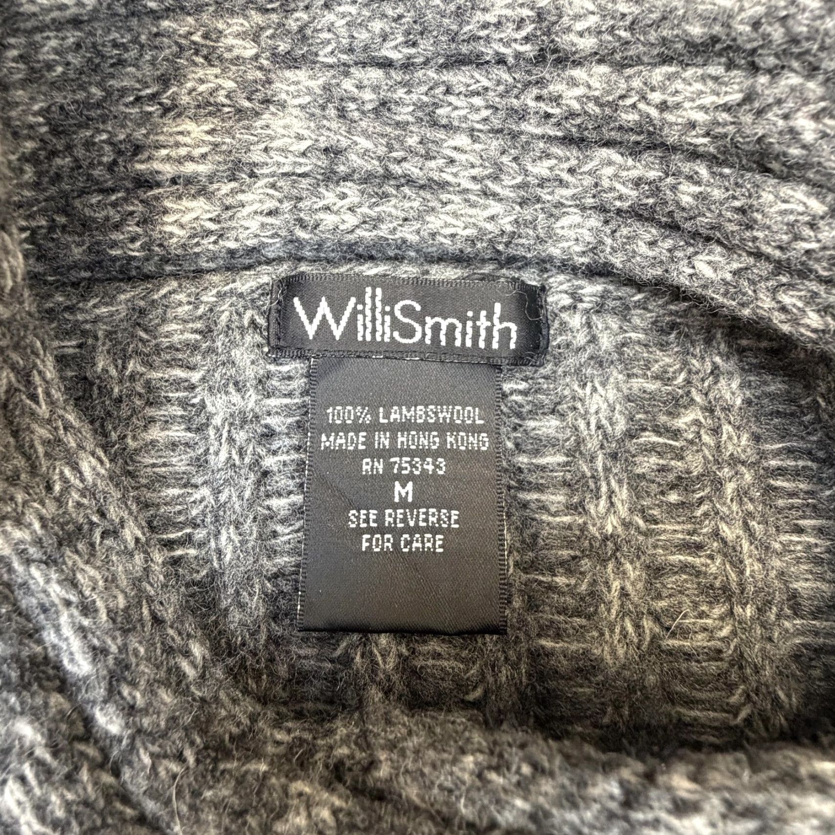 Willi Smith WillSmith Sweater Women’s Medium Gray 100% Wool Turtleneck Raglan Knit Pullover Size M / US 6-8 / IT 42-44 - 4 Thumbnail