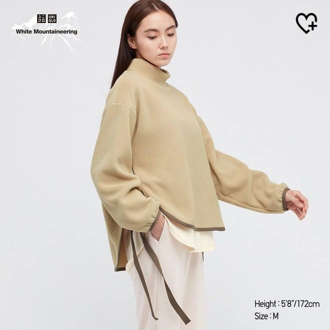 UNIQLO X WHITE MOUNTAINEERING MOCK NECK SWEATER OVERSIZED