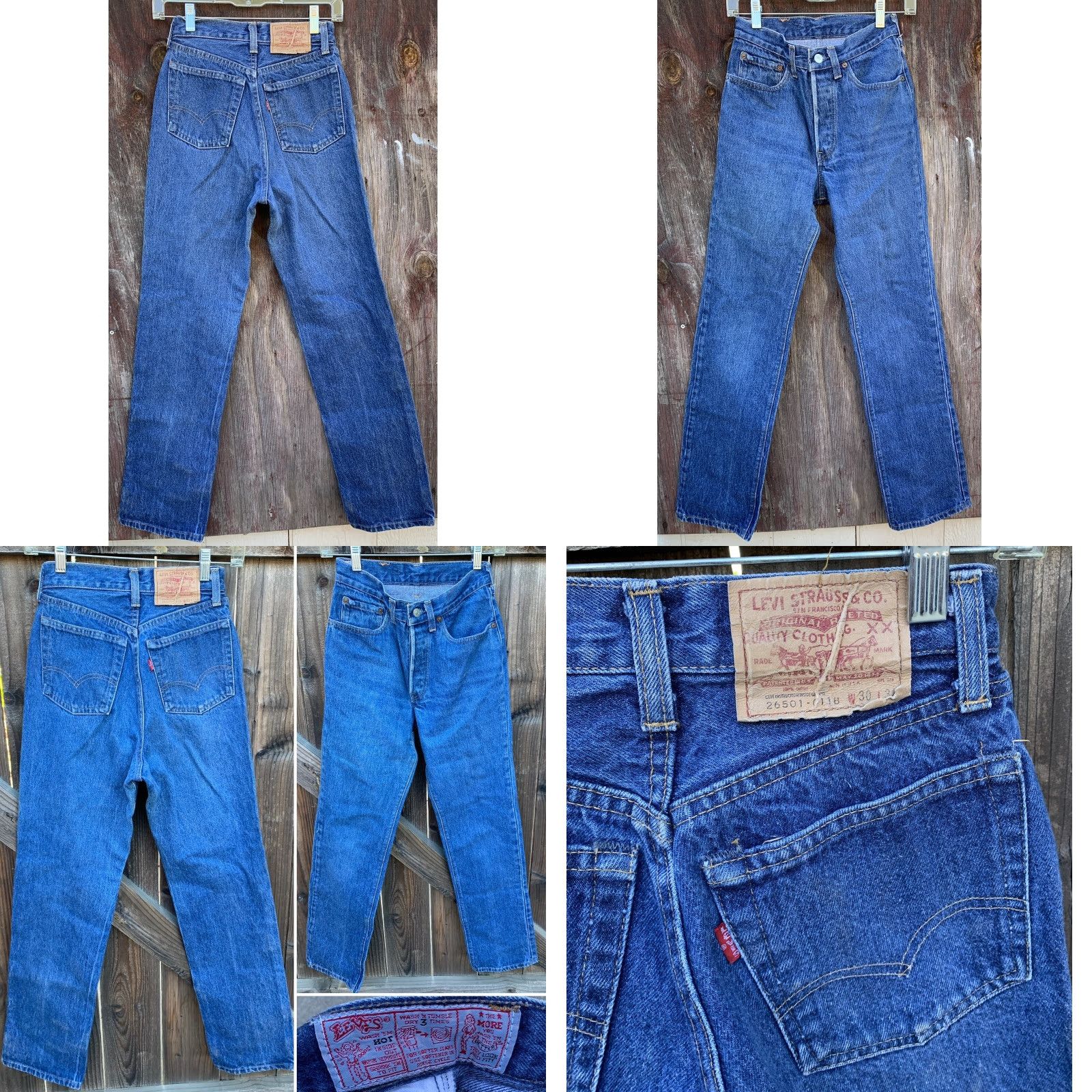 Levi's VINTAGE Levi’s 501 Jeans Women's Juniors 501 Blue Denim 26x32 30 36 7 M Made in USA Jeans Mens? Size 28" / US 6 / IT 42 - 8 Thumbnail