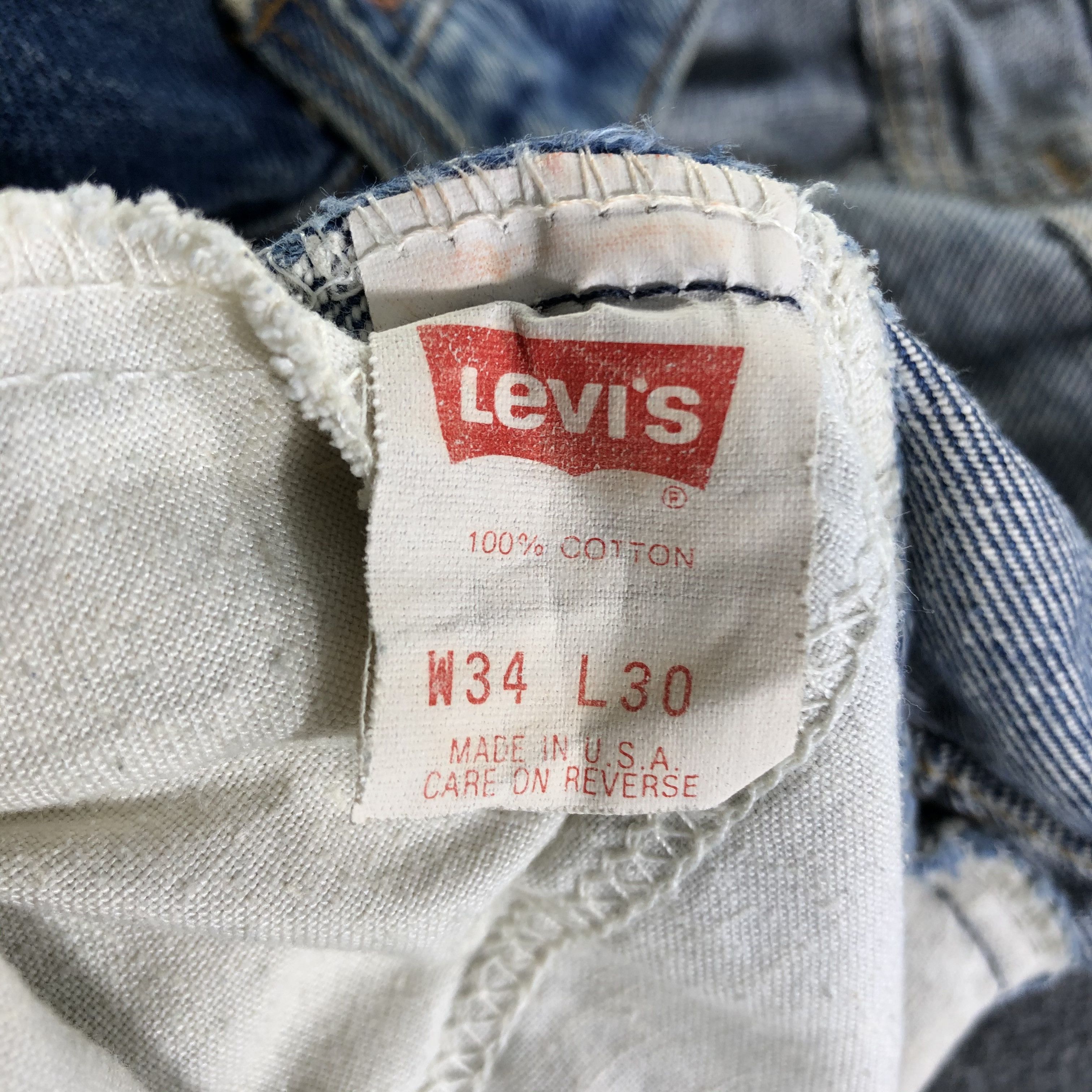 Levi's Vintage Blue Wash Levis 506 Jeans-J3488 Size US 33 - 9 Thumbnail