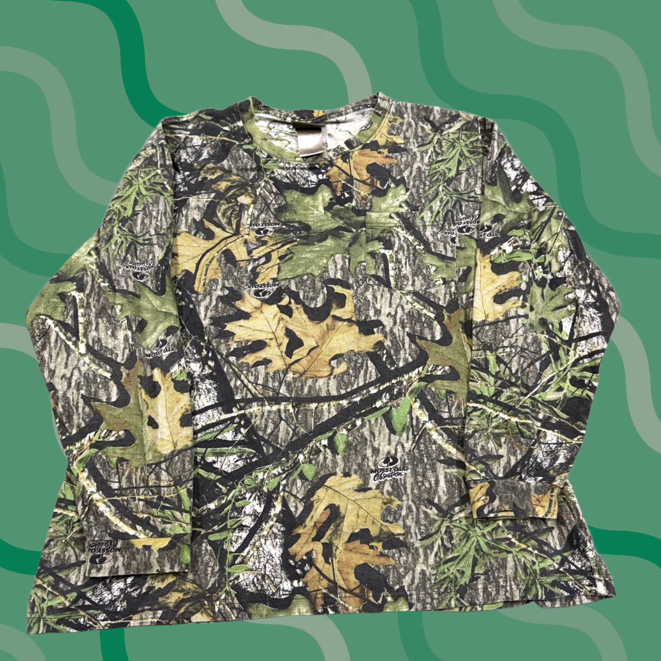 Jerzees Jerzees Shirt Mens L Green Mossy Oak Obsession Camo Long Sleeve Hunting Tee Size US L / EU 52-54 / 3 - 1 Thumbnail
