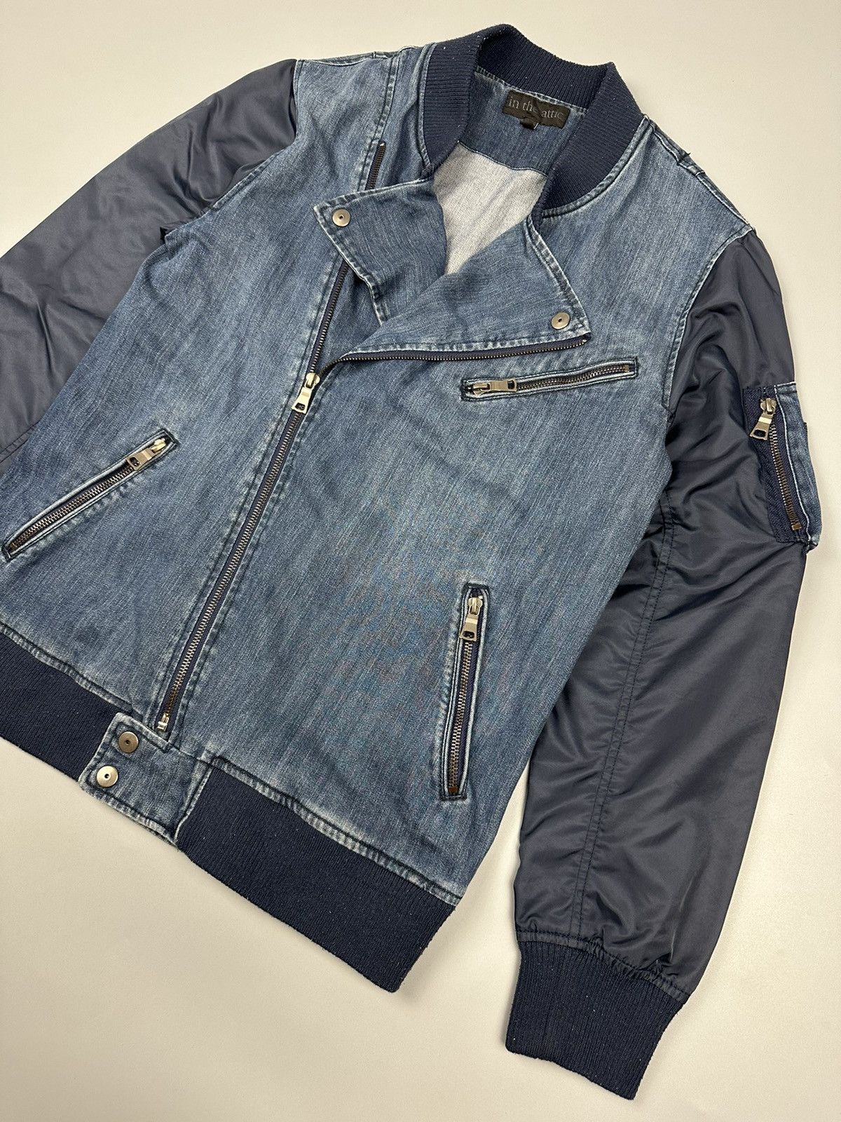 14th Addiction × In The Attic In The Attic Denim Bomber Jacket Size US M / EU 48-50 / 2 - 4 Thumbnail