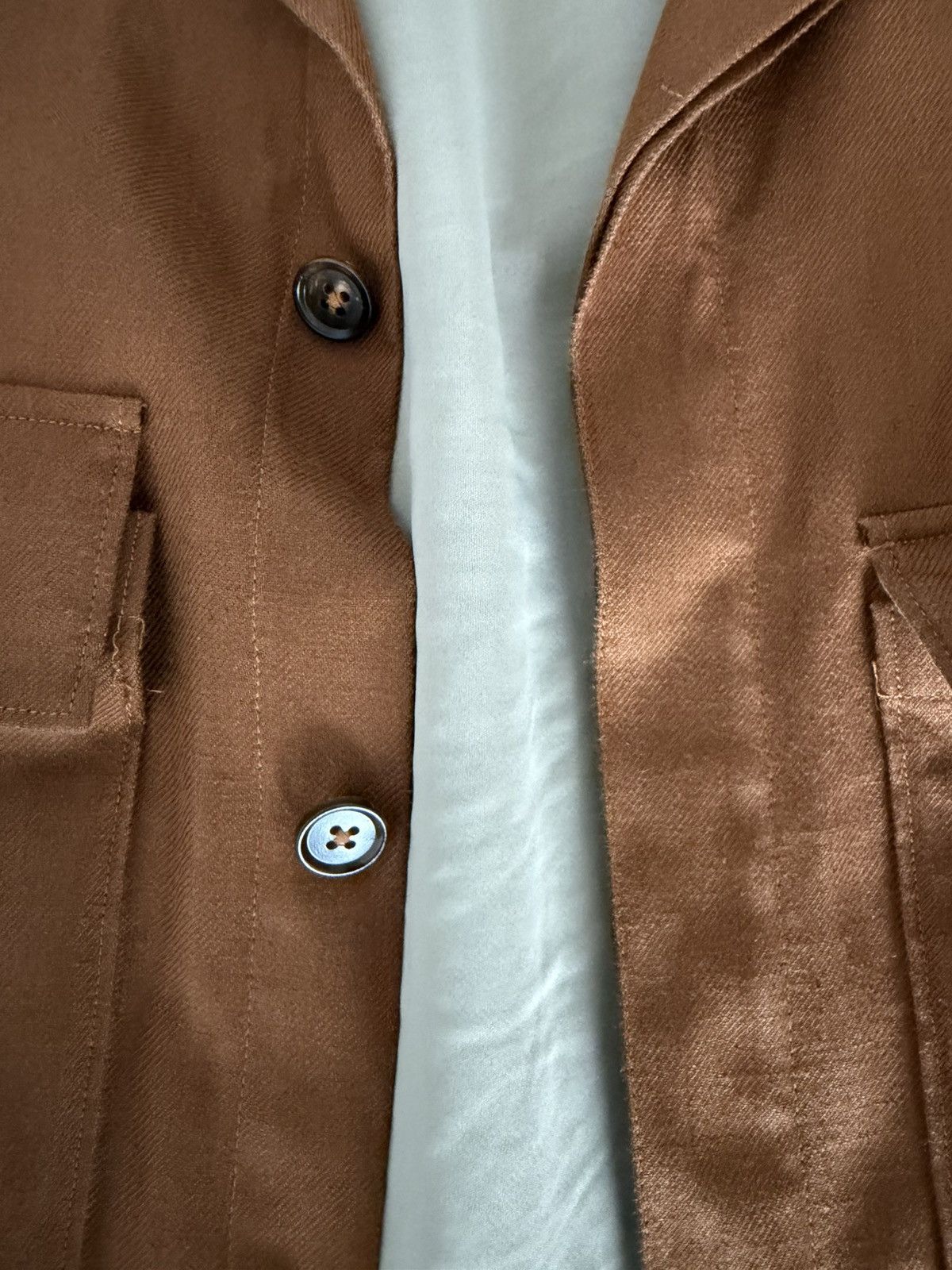 Ermenegildo Zegna Zegna Linen Work Coat Orange Brown Size US L / EU 52-54 / 3 - 5 Thumbnail