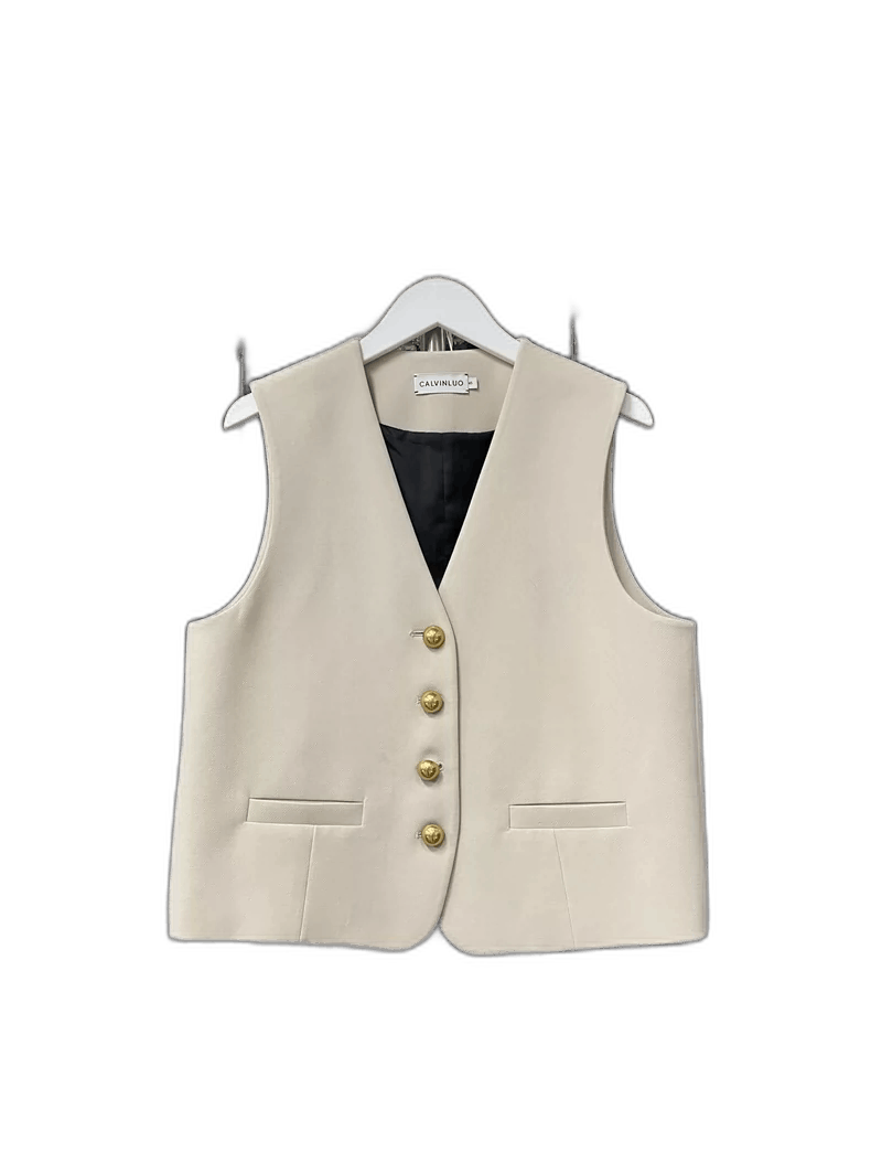 Calvin Klein 205W39NYC Calvin Luo Sleeveless Vest with Buttons Size US S / EU 44-46 / 1 - 1 Thumbnail