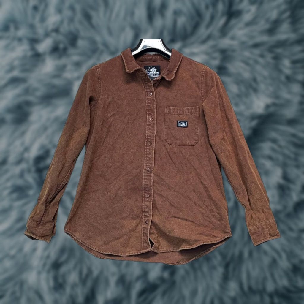 Vintage Lurking Class Flannel Shirt Mens Size Medium Brown Button Up Long Sleeve Size US M / EU 48-50 / 2 - 1 Thumbnail