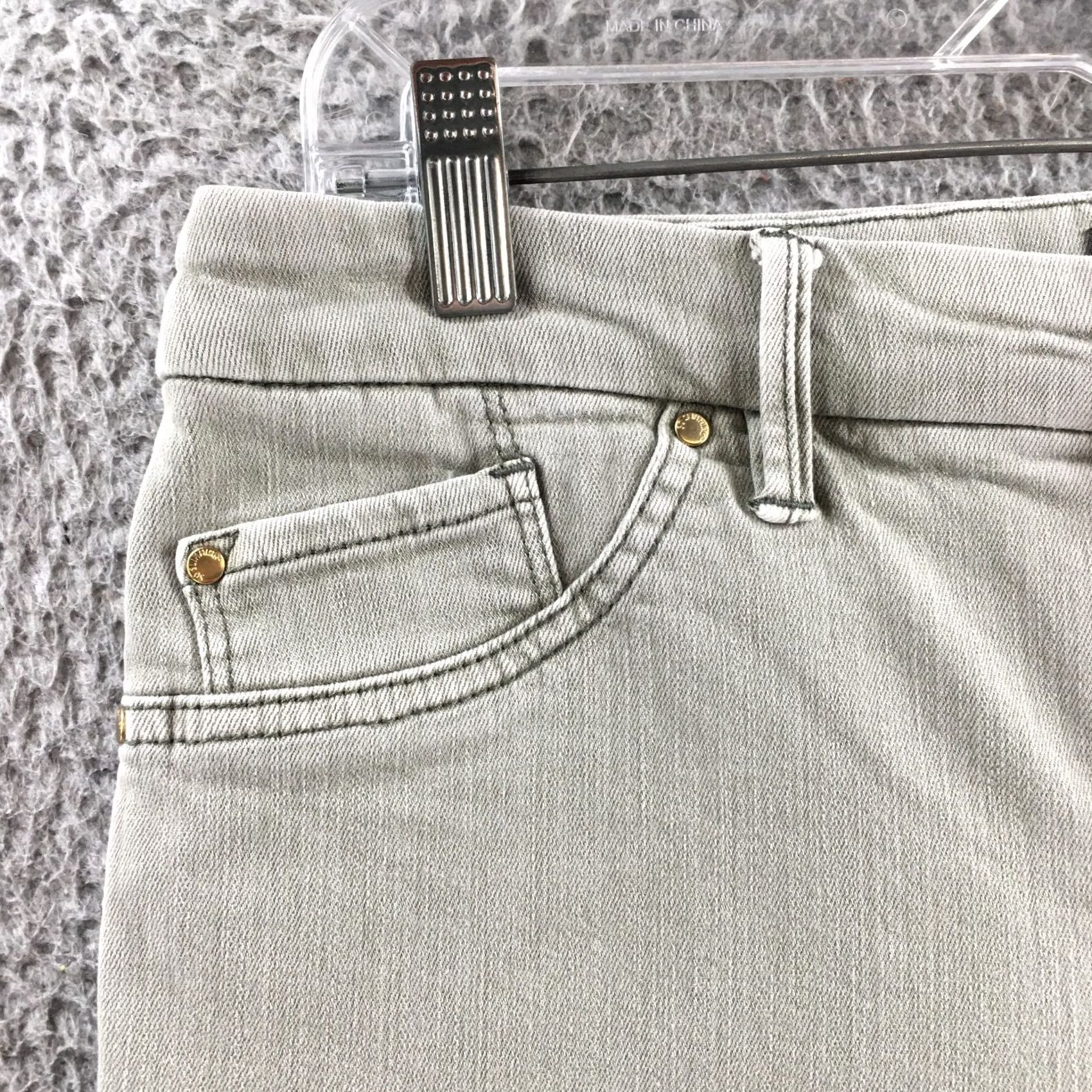 Vintage Chico's Skinny Jeans Women 0.5 Gray Mid Rise Zip Fly Stretch Denim Slim Fit Jeans Menus? Size 25" / US 0 / IT 36 - 3 Thumbnail