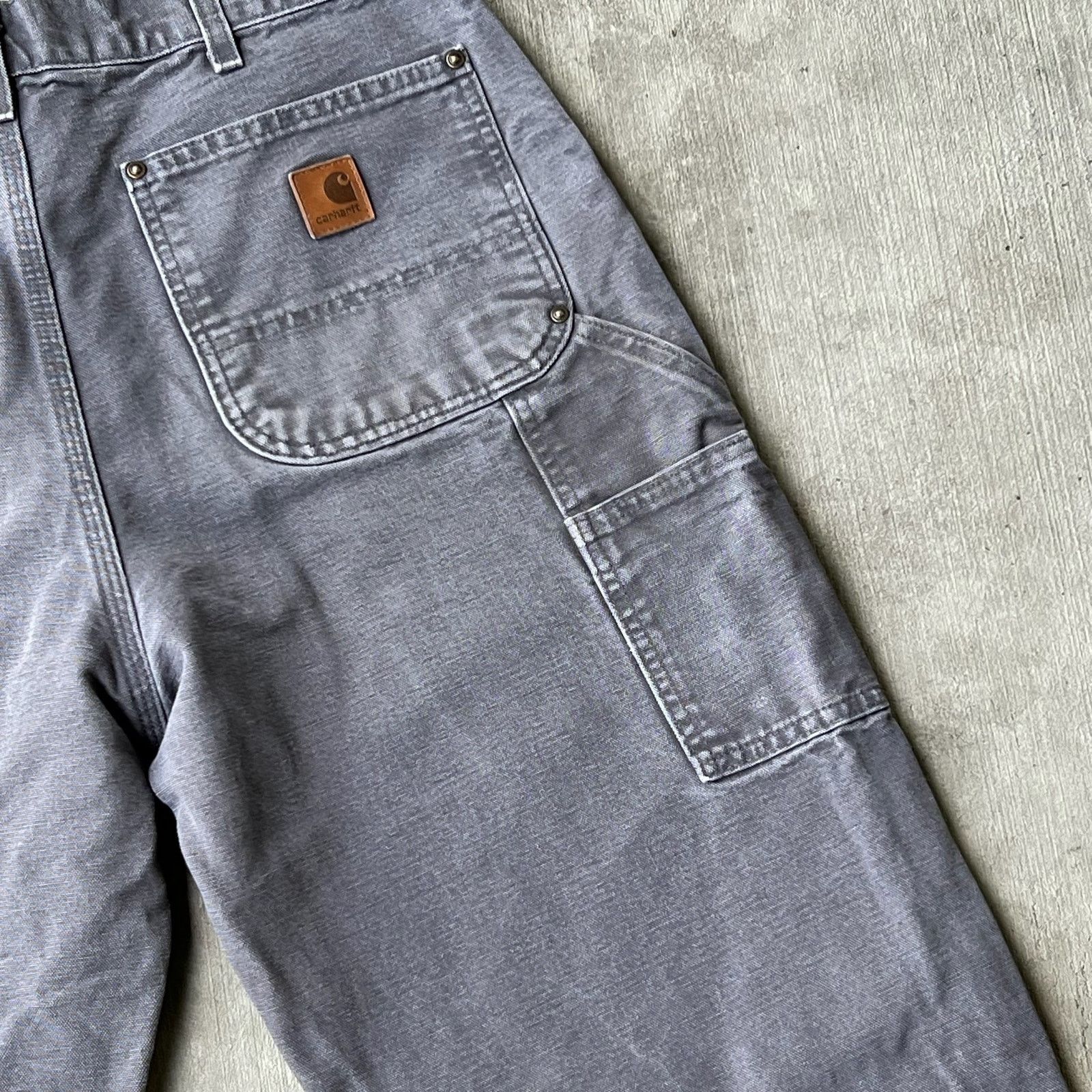 Carhartt × Vintage Carhartt gray double knee work wear carpenter pants Size US 31 - 14 Thumbnail