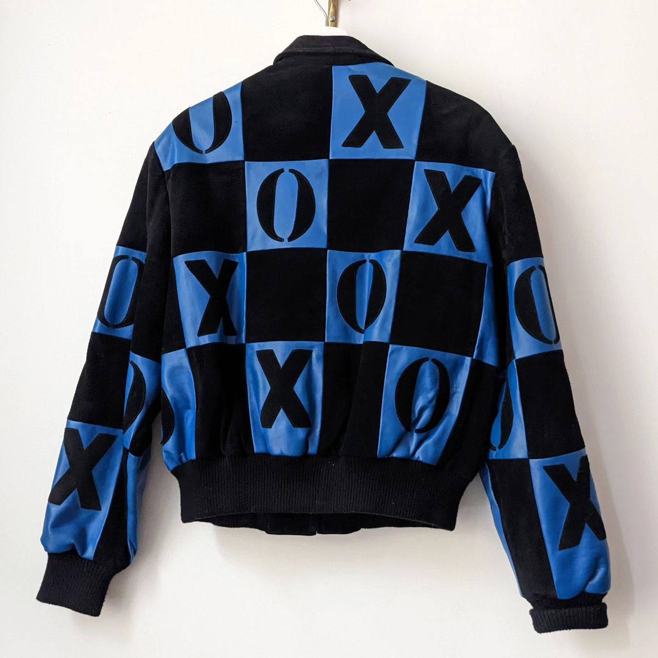 Vintage Vintage Tic Tac Toe Jacket XO Leather Zip Bomber Size US S / EU 44-46 / 1 - 1 Thumbnail