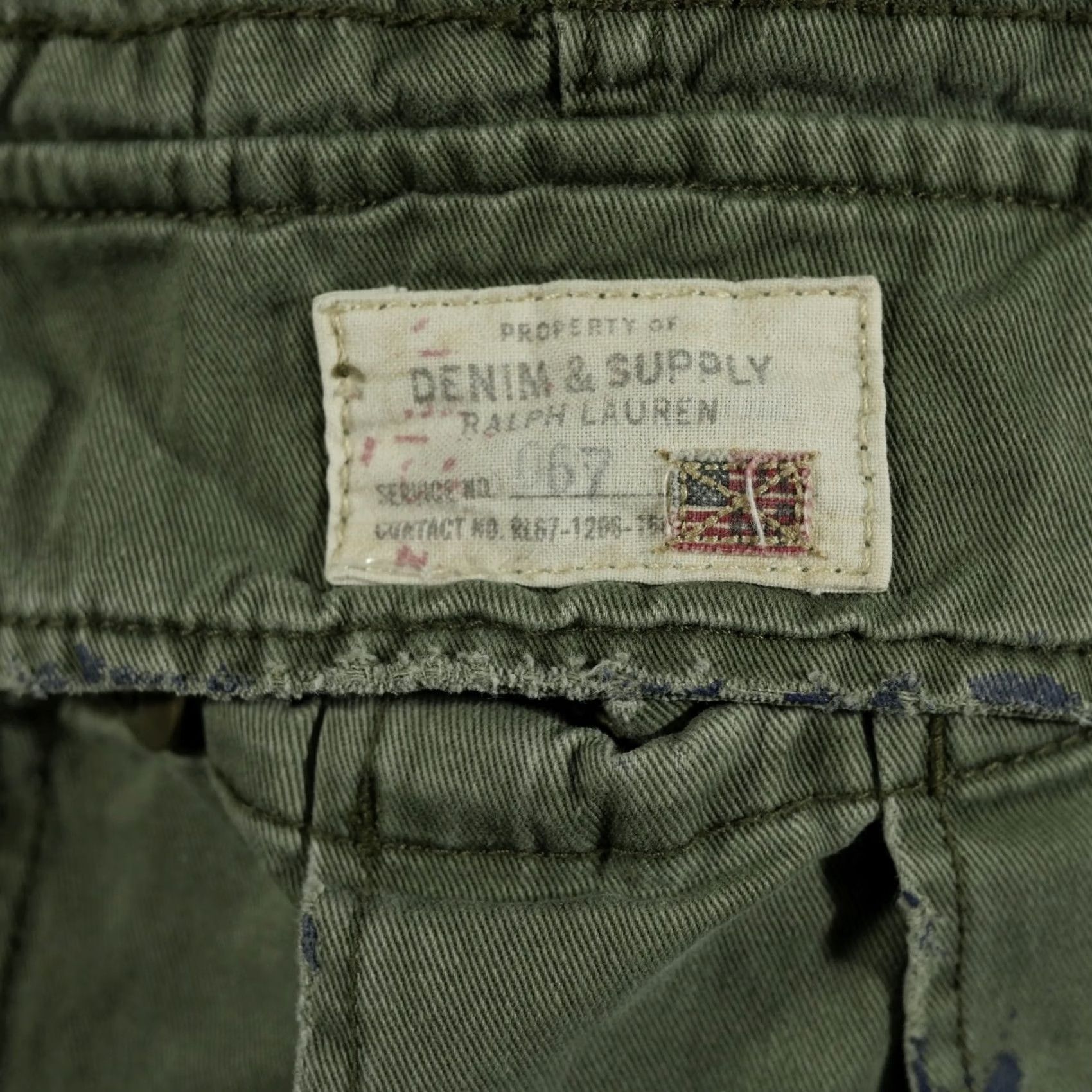 Ralph Lauren Ralph Lauren Shorts Mens 31 Green Denim Supply Cargo Military Utility Chino Cargo Pocket Distressed Canvas Cotton Relaxed 90s Outdoor Size US 31 - 4 Thumbnail