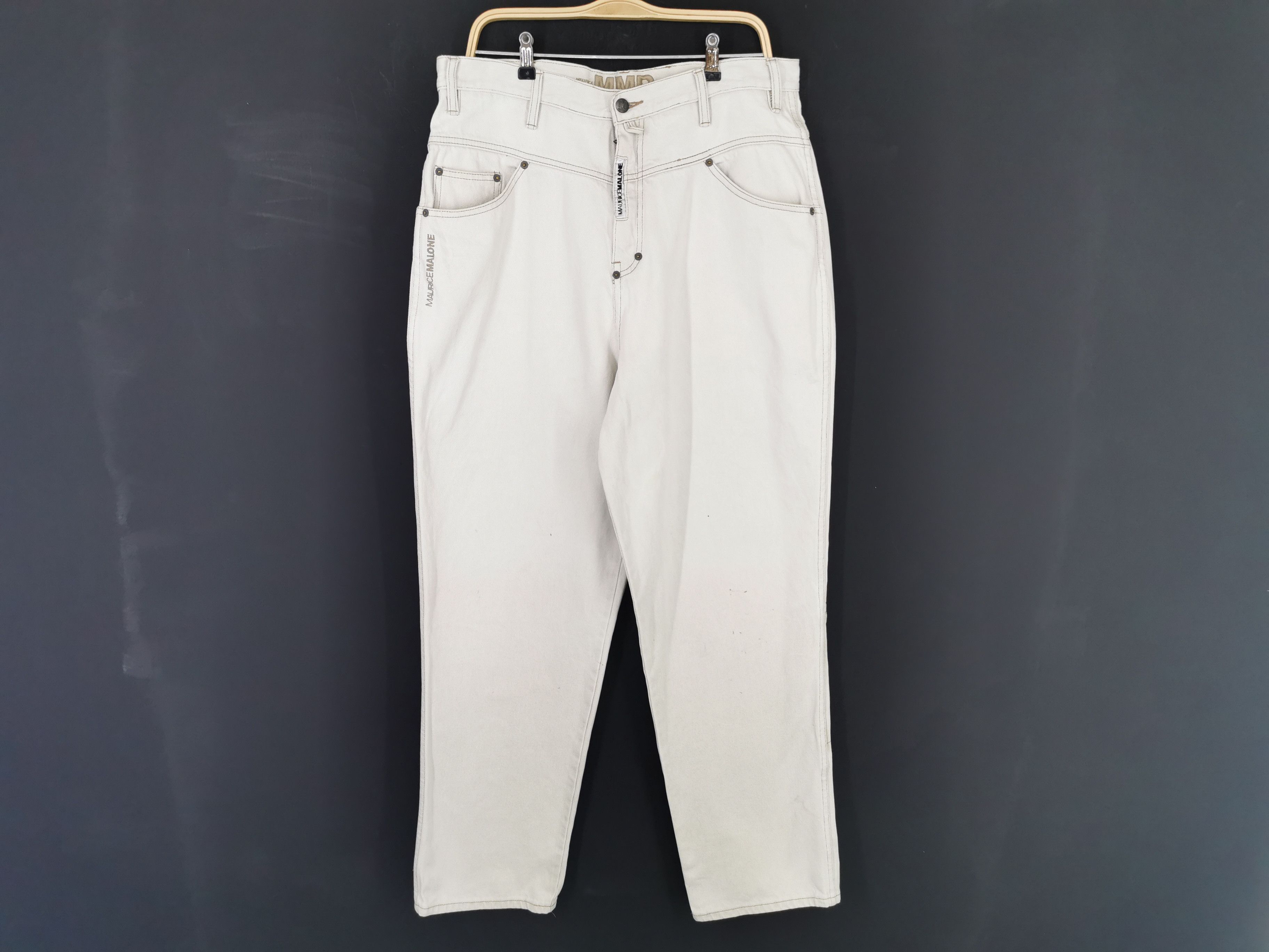 Designer Distressed Maurice Malone Denim Jeans Size 34 Size US 34 / EU 50 - 2 Thumbnail