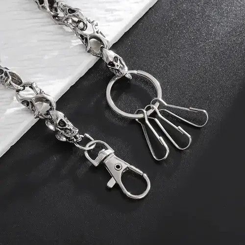 Vintage Personality Punk Cool Skull Pants Chain Keychain Size ONE SIZE - 2 Thumbnail