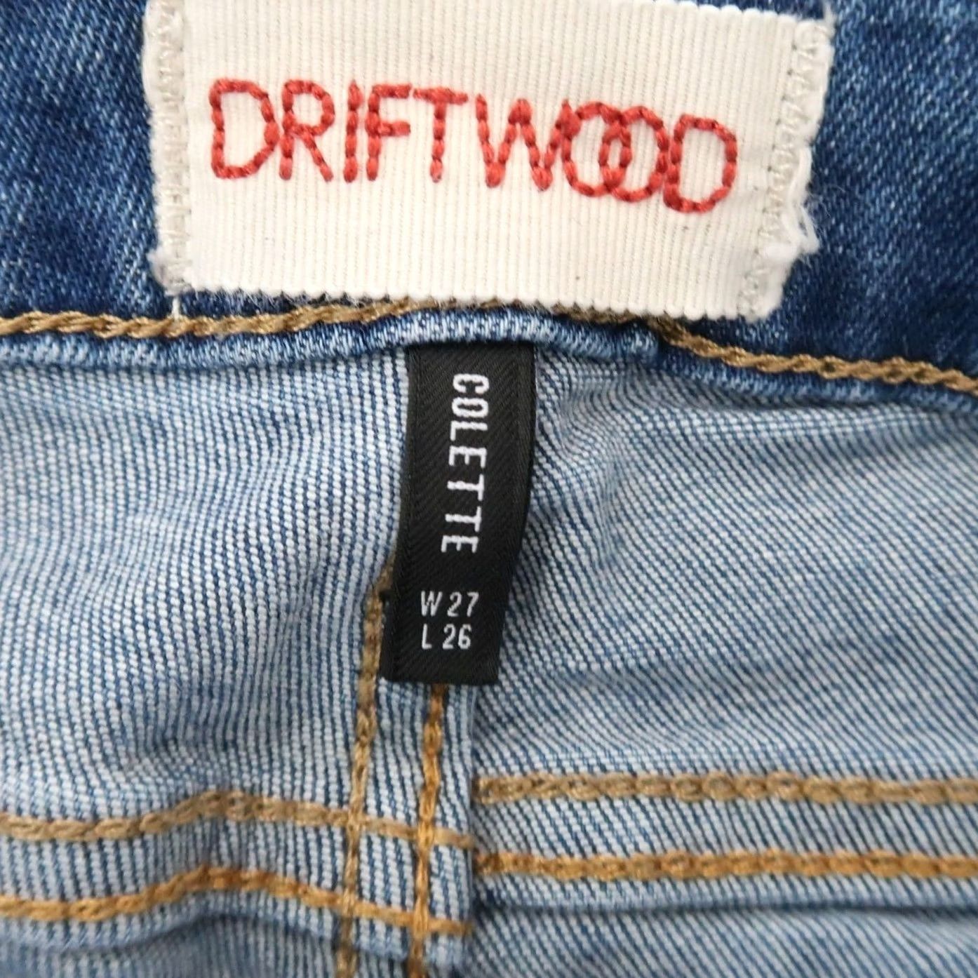 Vintage Driftwood Bermuda Shorts Blue Denim Capri Jean Cropped 27 Womens Size 27" / US 4 / IT 40 - 4 Thumbnail