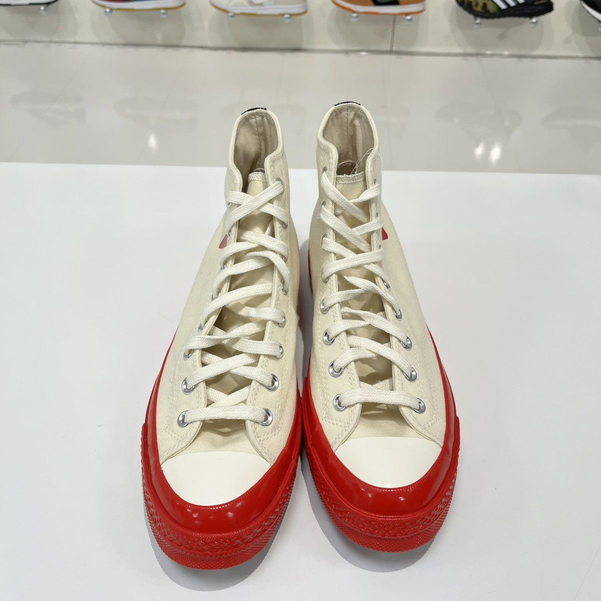 Comme des Garcons × Converse Converse Chuck Taylor All Star 70 Hi x CDG Play Red Midsole Size US 11 / EU 44 - 9 Thumbnail