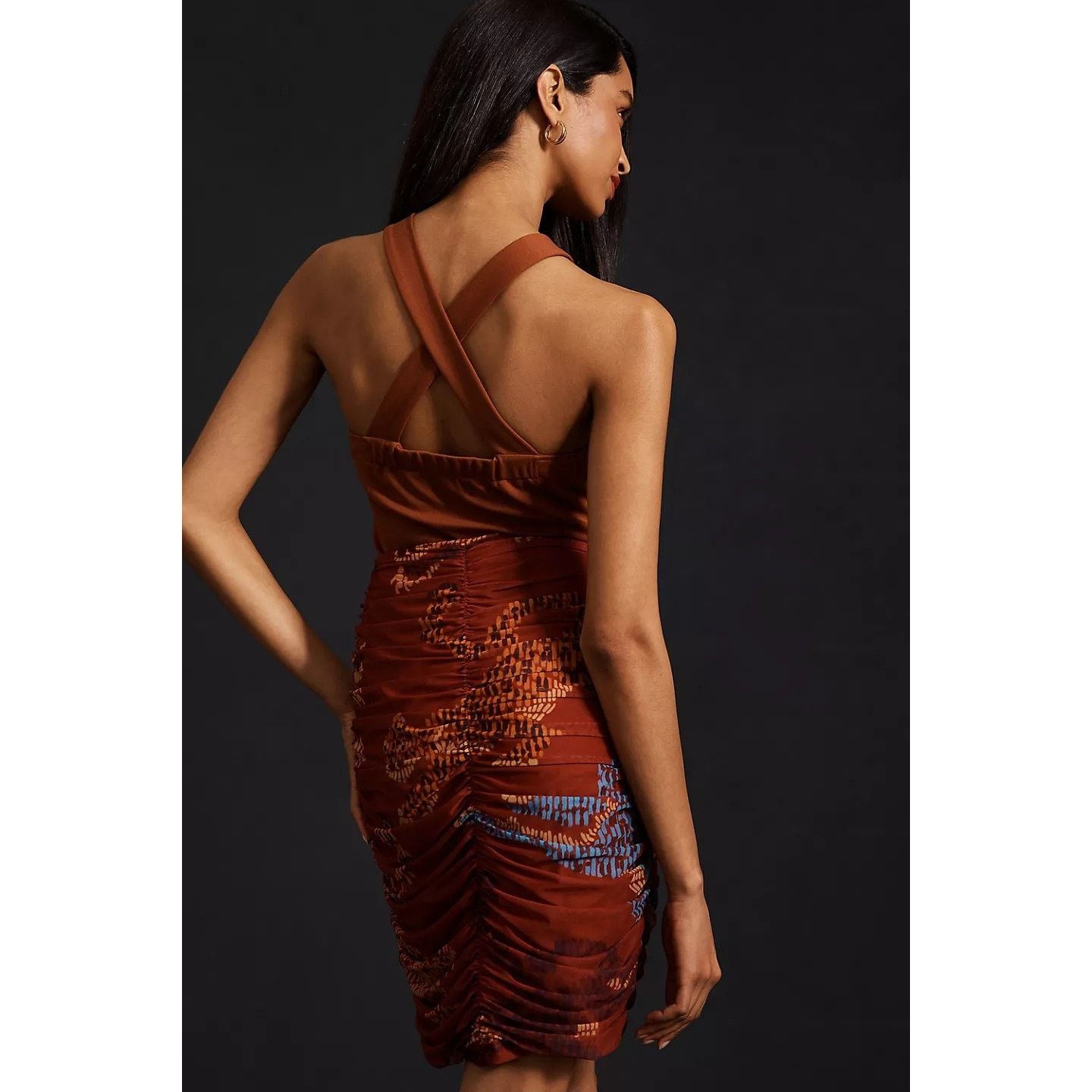 Anthropologie Farm x Anthropologie Ruched Mesh Mini Skirt FARM RIO $148 S Size 27" / US 4 / IT 40 - 3 Thumbnail