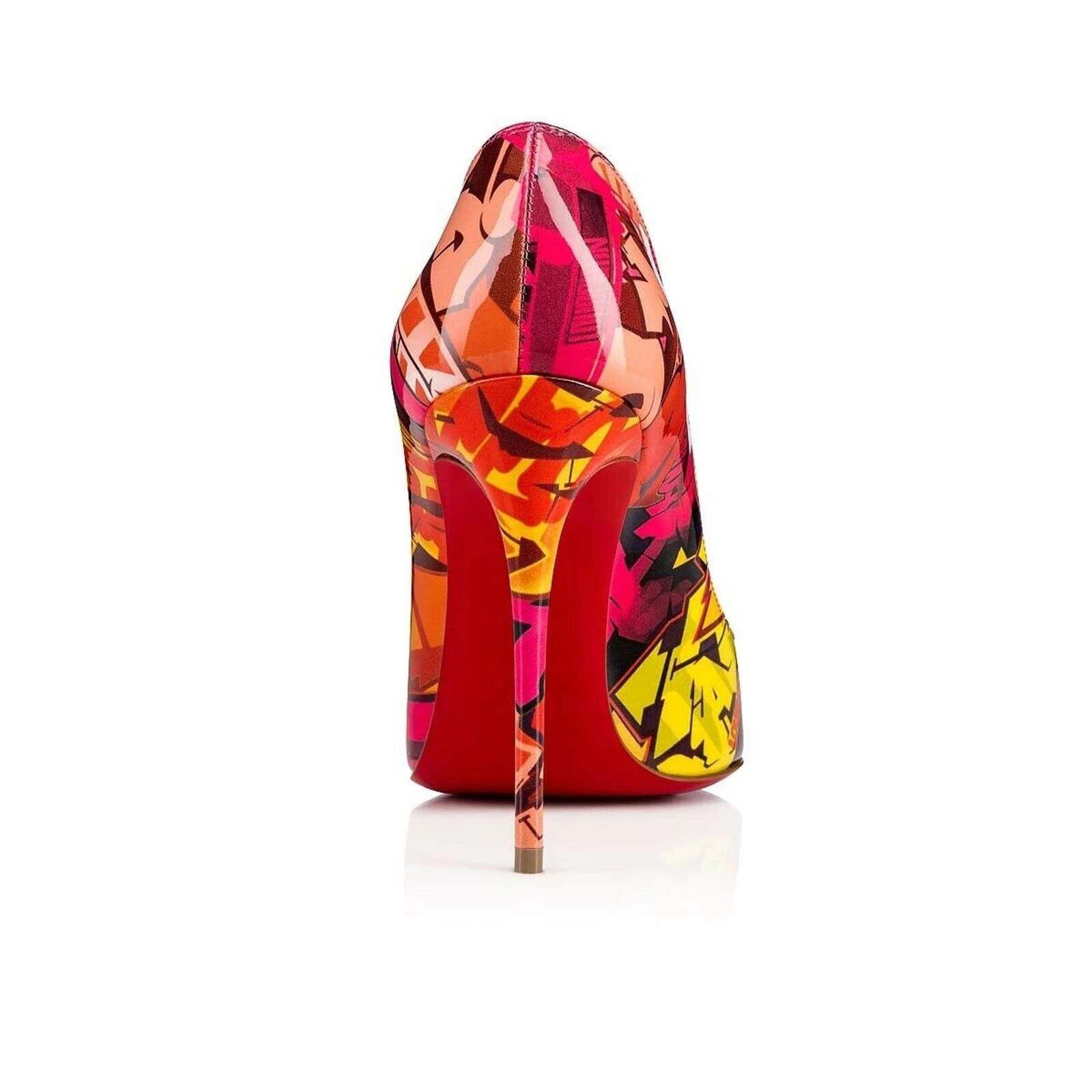 Christian Louboutin Christian Louboutin Pigalle Follies 100 Metrograf Orange Size US 5.5 / IT 35.5 - 9 Thumbnail