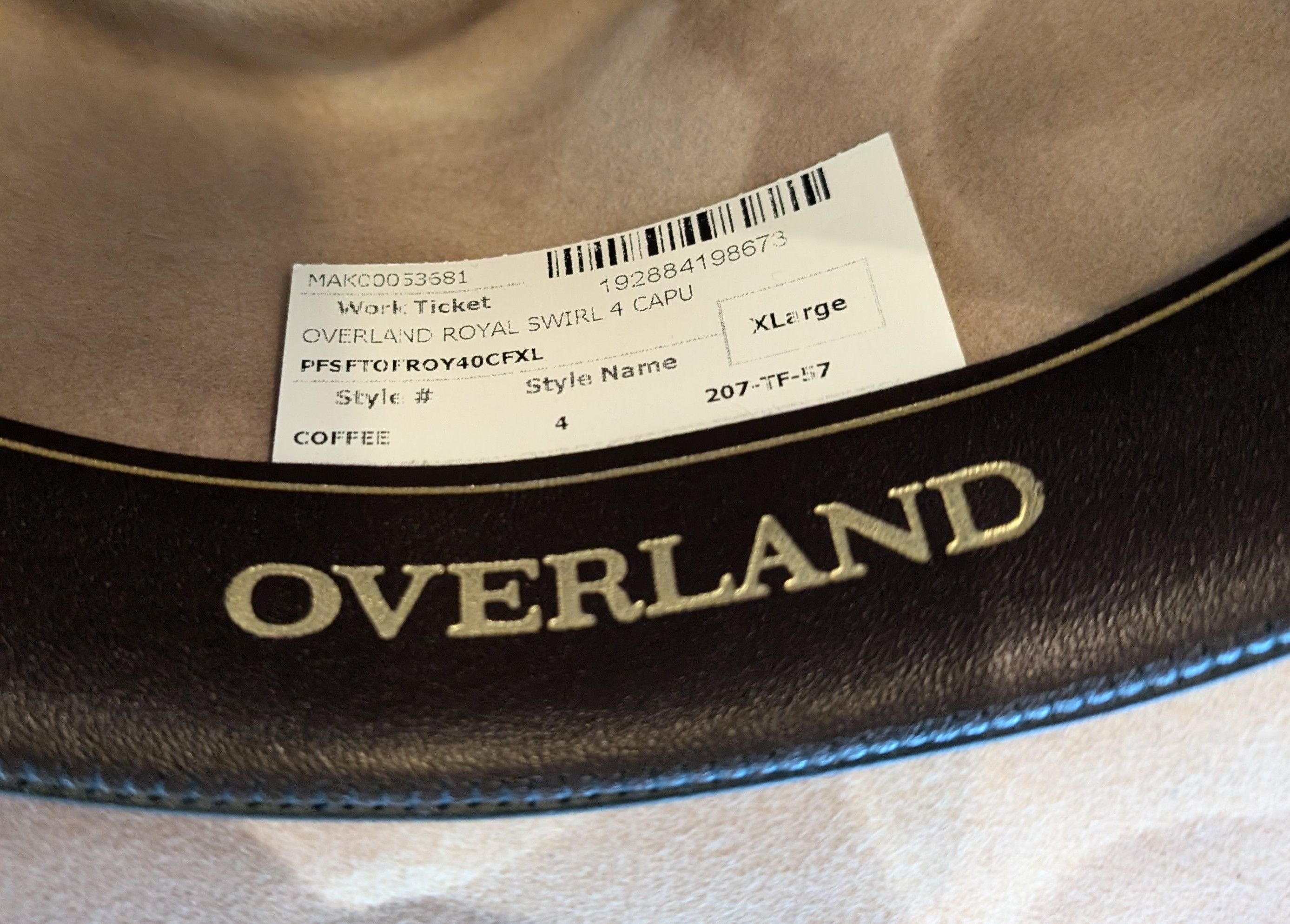 Overland NWT Overland Royal Rabbit Fur Felt Hat Size XXL Made in USA Size ONE SIZE - 4 Thumbnail