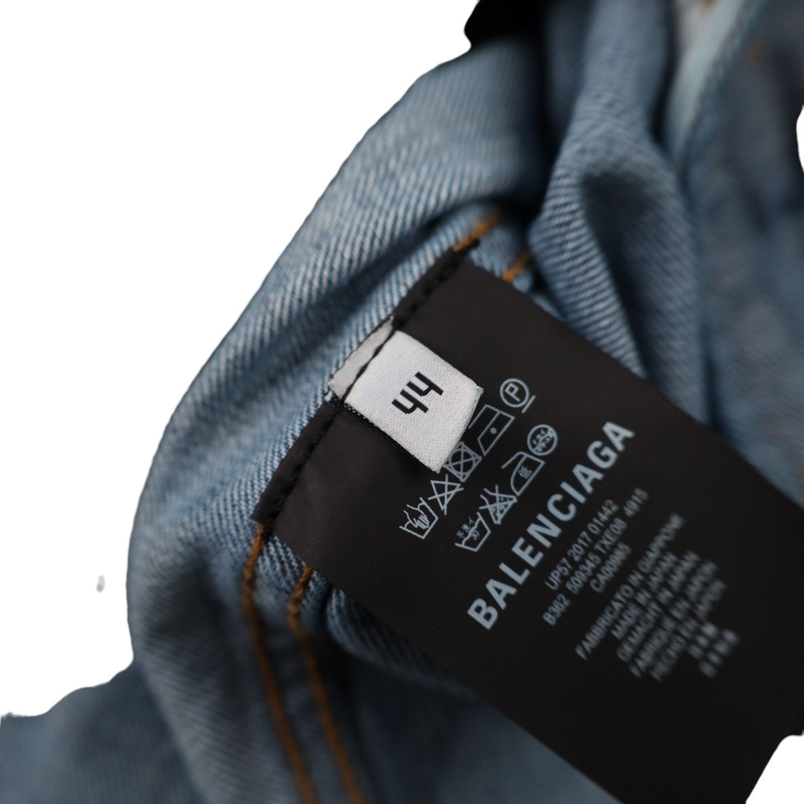 Balenciaga Balenciaga Mode Japanese Denim Embroidered Spellout Jacket Size US M / EU 48-50 / 2 - 11 Thumbnail