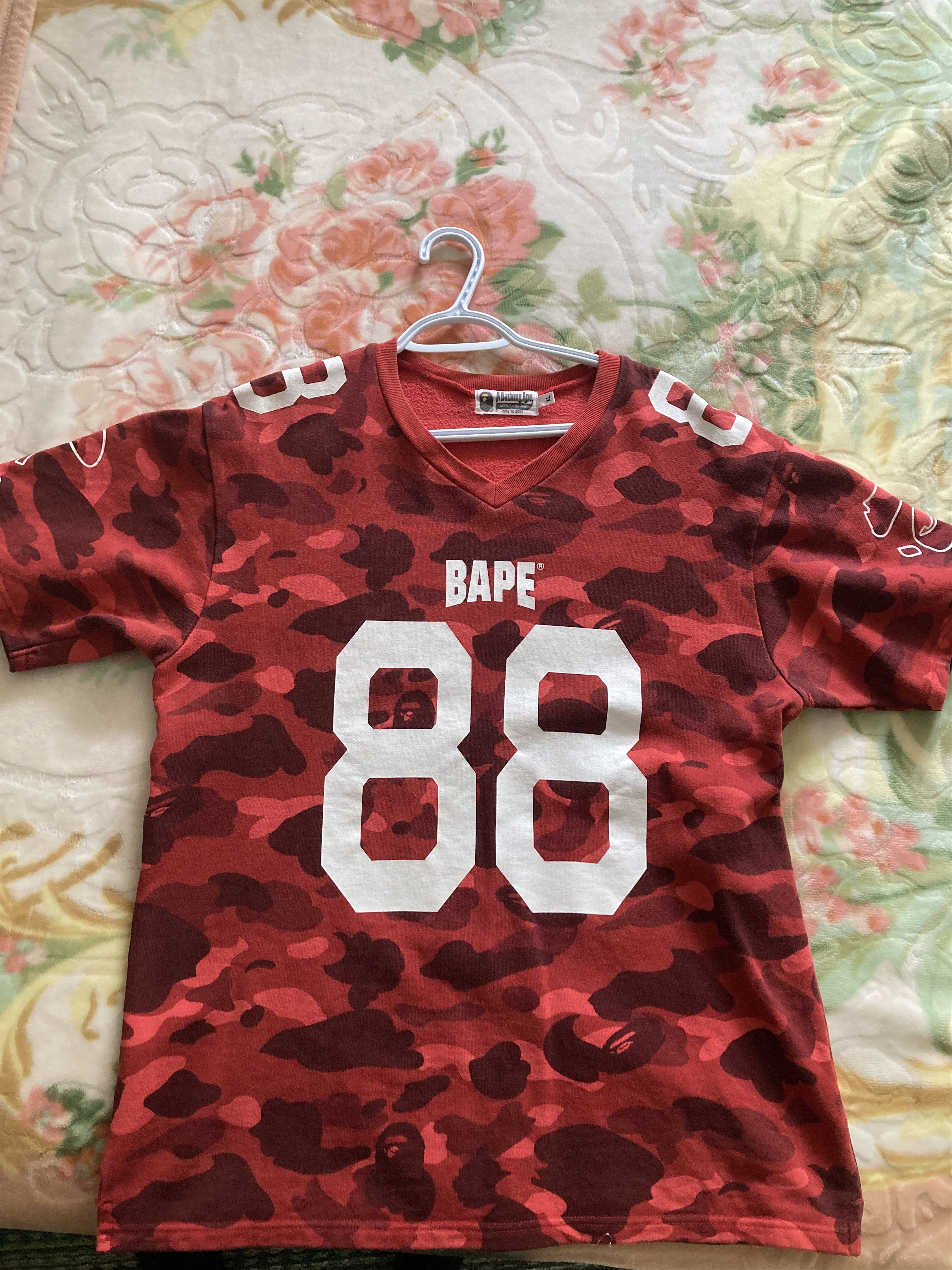 Nigo Bathing Ape Red Camo Jersey Size US L / EU 52-54 / 3 - 1 Thumbnail