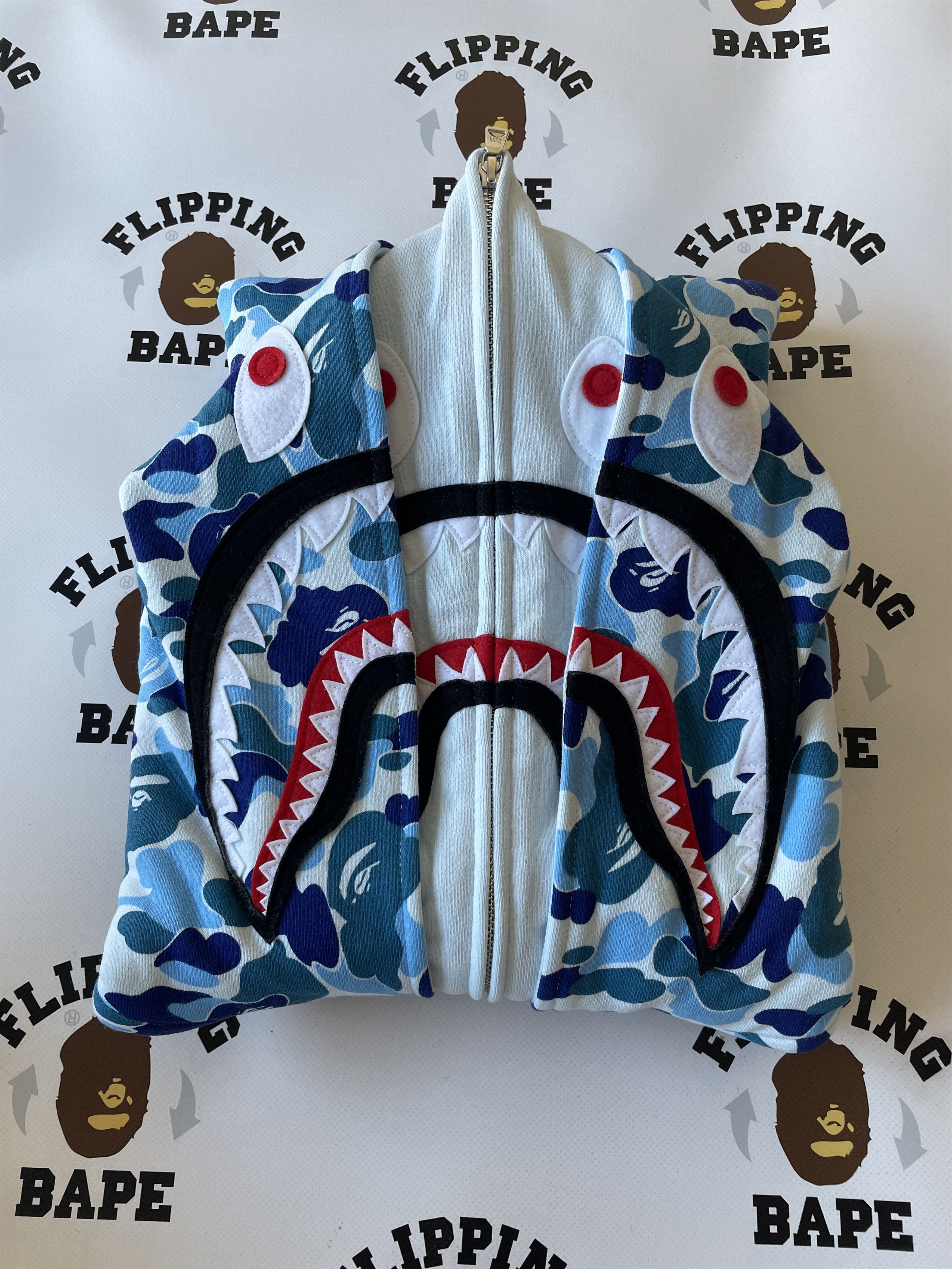 Bape BAPE ABC CAMO DOUBLE SHARK FULL ZIP HOODIE Size US L / EU 52-54 / 3 - 3 Thumbnail