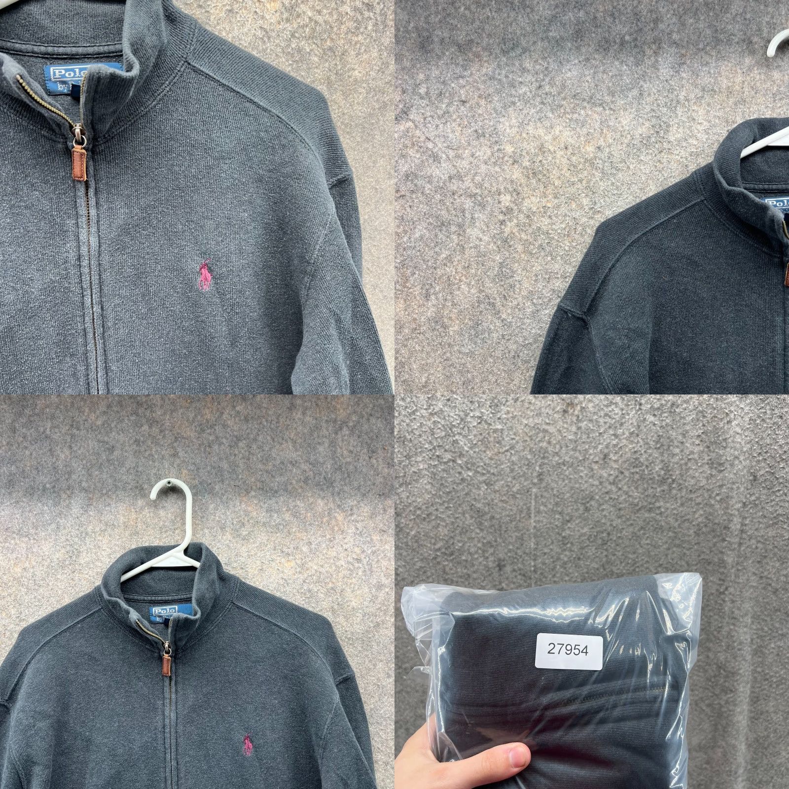 Polo Ralph Lauren VINTAGE Polo Ralph Lauren Sweater Mens Small Black Full Zip Jacket Fleece Pony Size US S / EU 44-46 / 1 - 8 Thumbnail