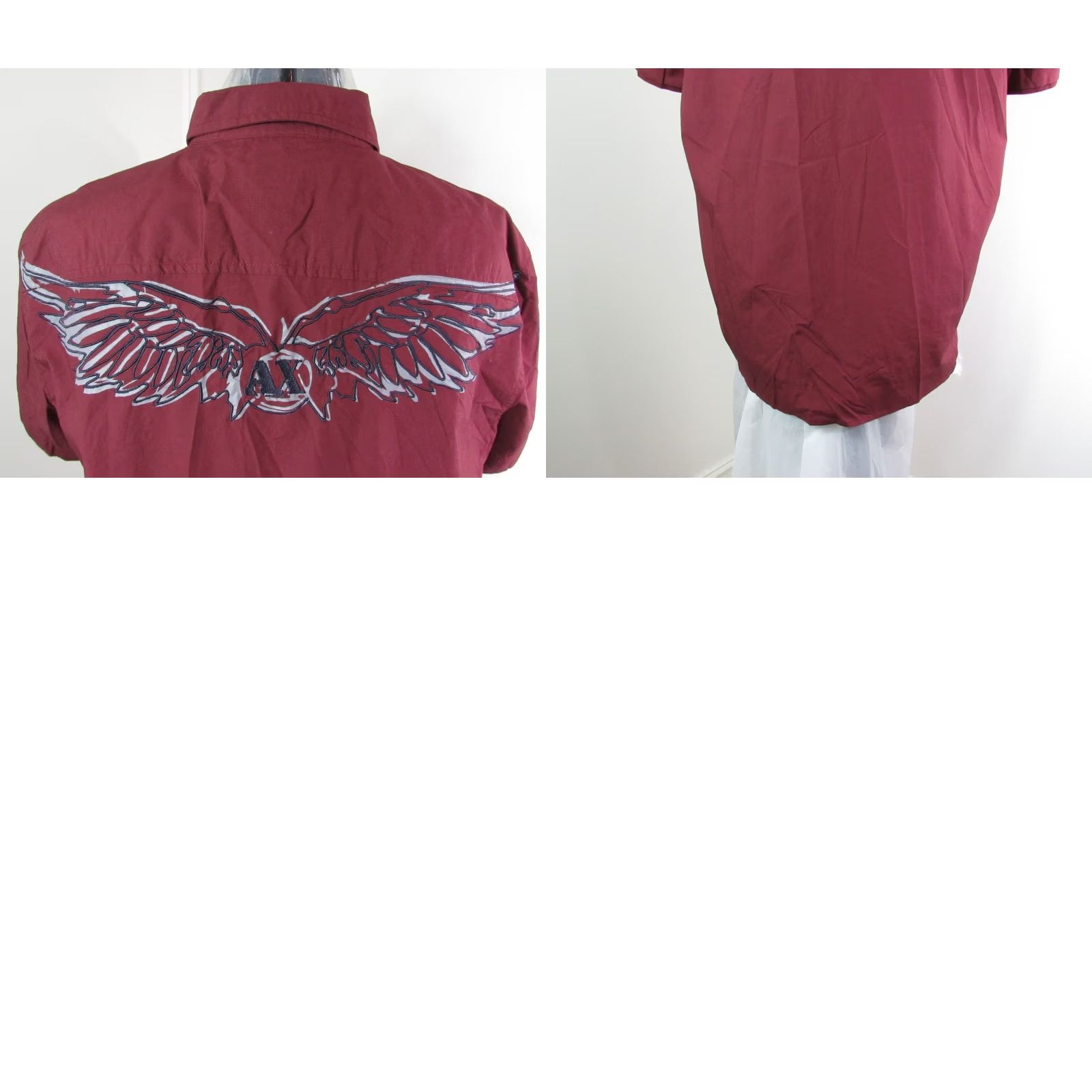 Armani Exchange Armani Exchange Men's Shirt Burgundy Red Button Down Shortsleeve XL Size US XL / EU 56 / 4 - 9 Thumbnail