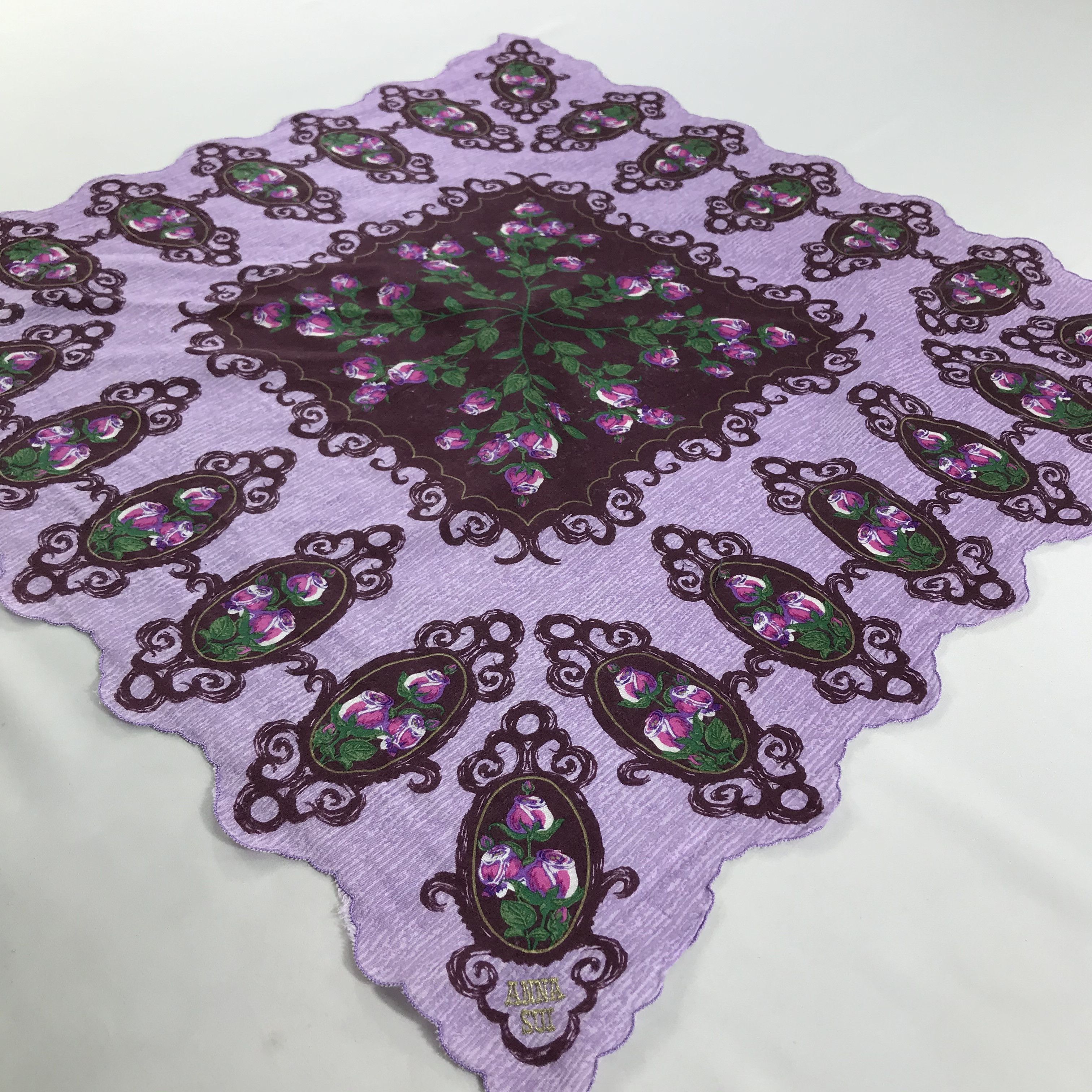 Anna Sui × Vintage Anna Sui Bandana / Handkerchief / Neckerchief - S1293 Size ONE SIZE - 2 Thumbnail