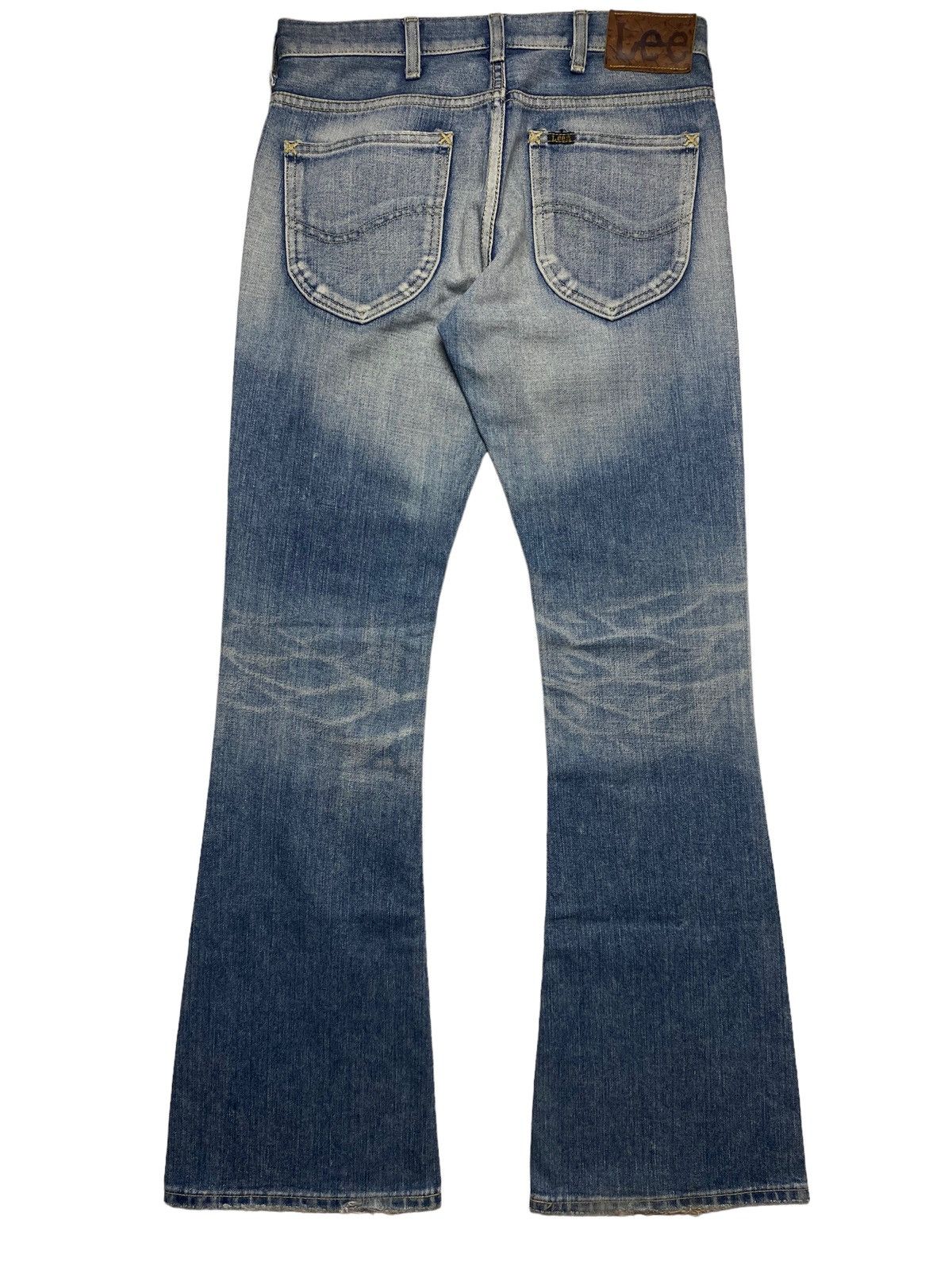 If Six Was Nine 1990s Lee Riders - Washed Flared Cowboy Denim Size US 29 - 2 Thumbnail