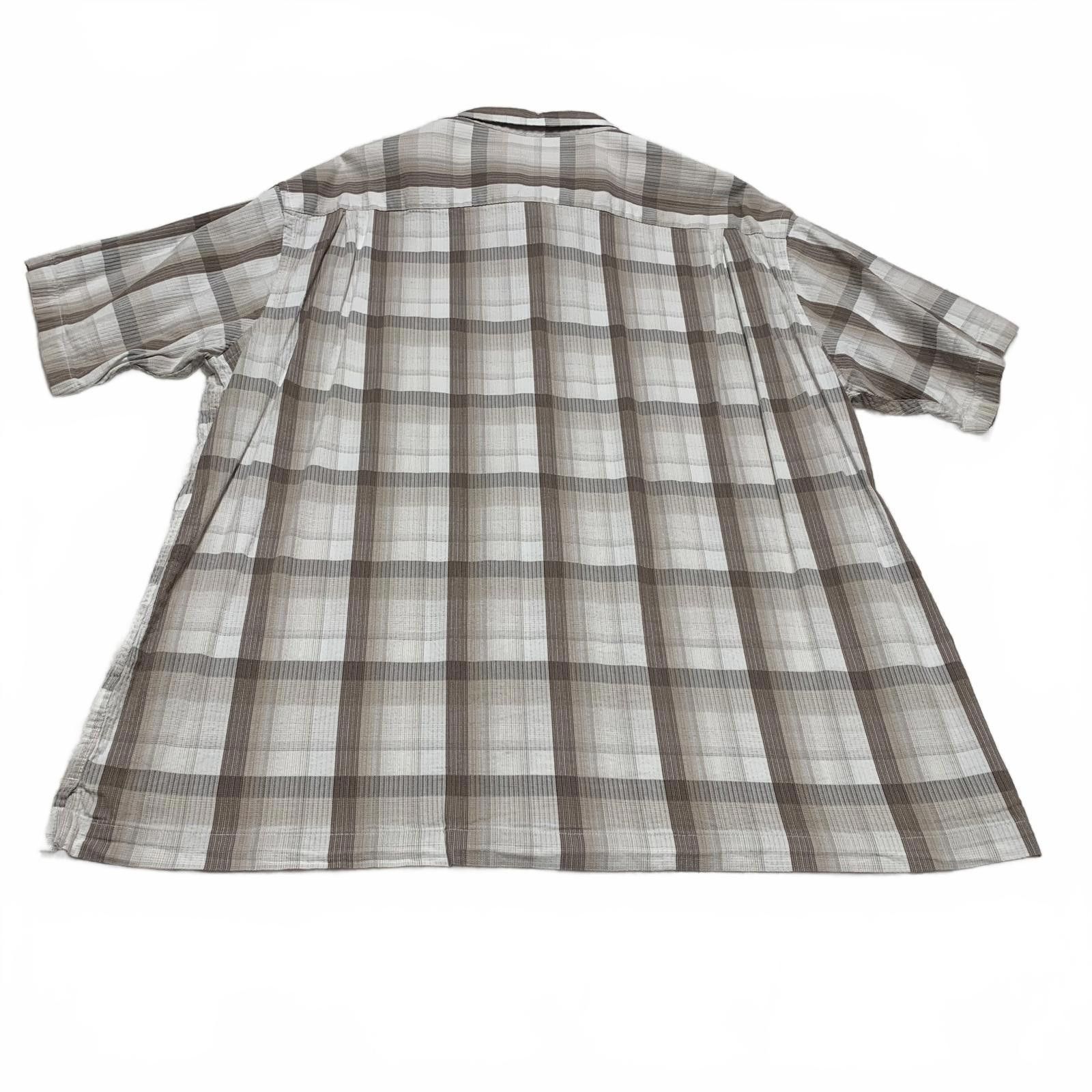 Van Heusen Van Heusen Men XXL Beige Plaid Short Sleeve Shirt Size US XXL / EU 58 / 5 - 4 Thumbnail
