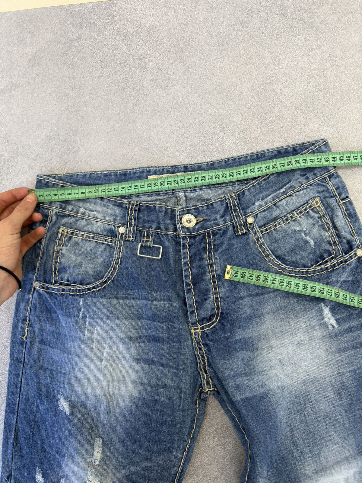Hedi Slimane Vintage Dior Hedi Slimane Style Washed Denim Jeans Size US 32 / EU 48 - 17 Thumbnail