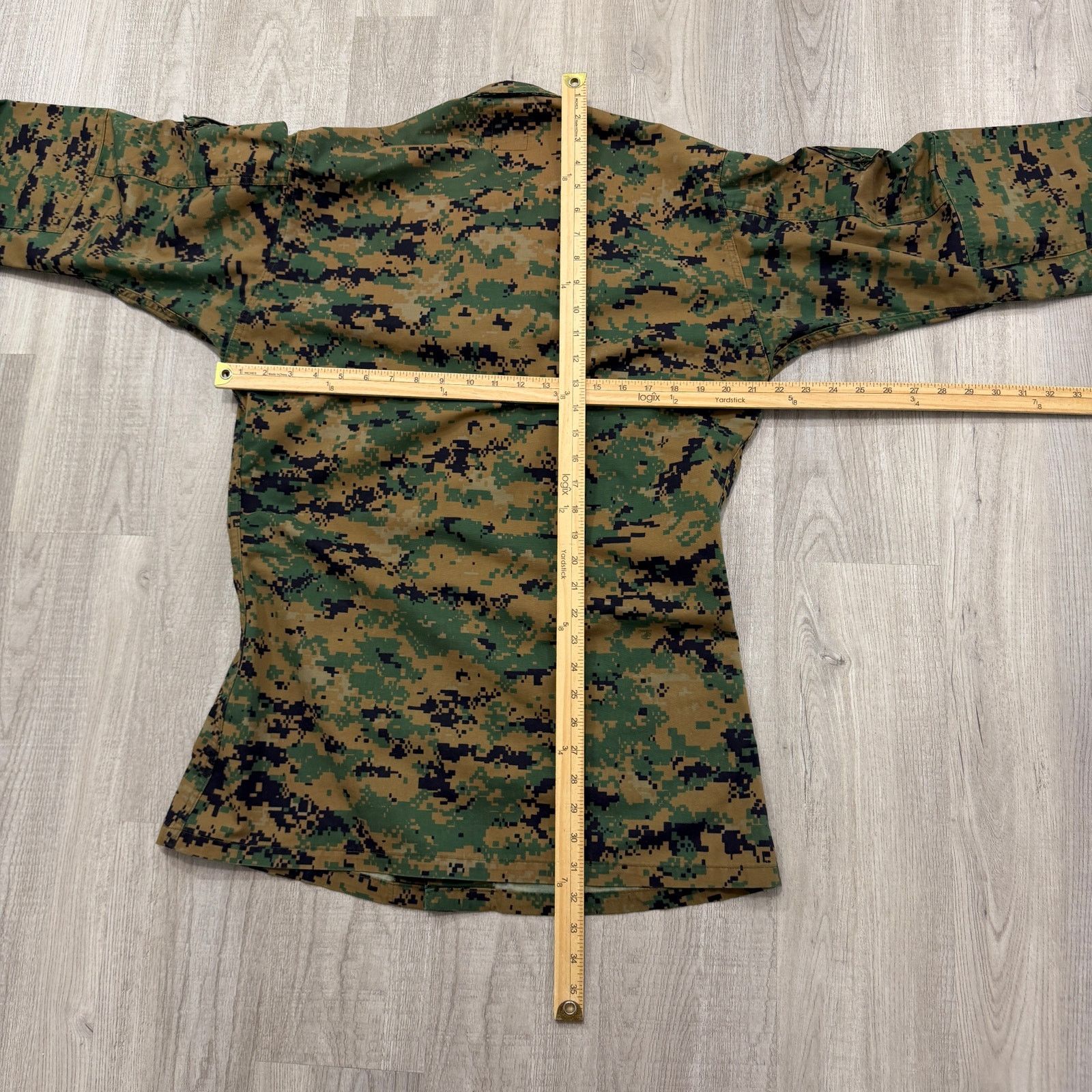 Vintage US Marines Military Shirt Jacket Men's Small Extra Long Size US S / EU 44-46 / 1 - 6 Thumbnail