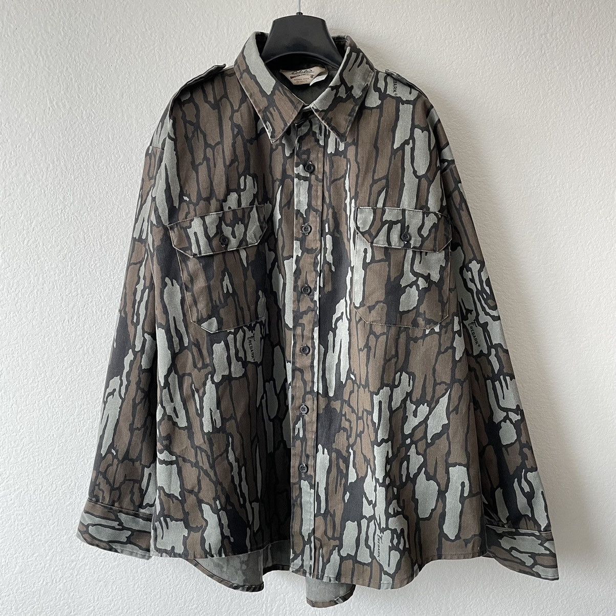 Cabelas × Vintage Vintage 90s Cabela’s TreBark Camo Military Hunting Shirt Size US XL / EU 56 / 4 - 1 Thumbnail