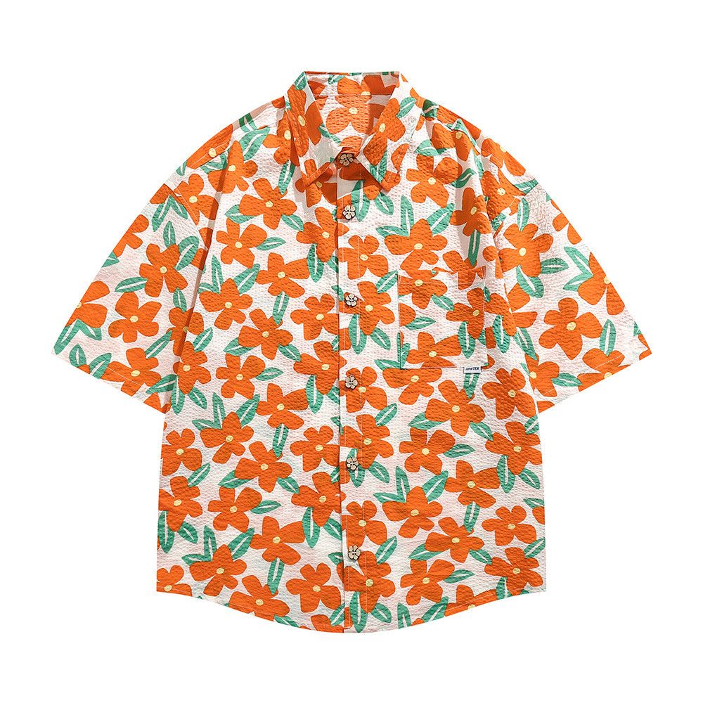 Japanese Brand × Vintage Men's hip-hop trendy printed casual loose floral shirt Size US M / EU 48-50 / 2 - 1 Thumbnail