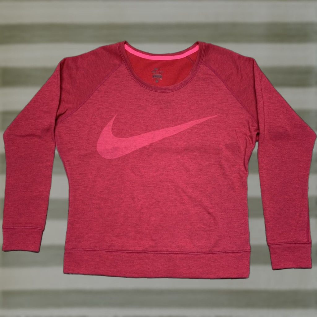 Nike Nike Dri-FIT Sweatshirt Women’s Red Small Pullover Crew Neck Activewear - Nike Woman’s Size Small XS? Size S / US 4 / IT 40 - 1 Thumbnail