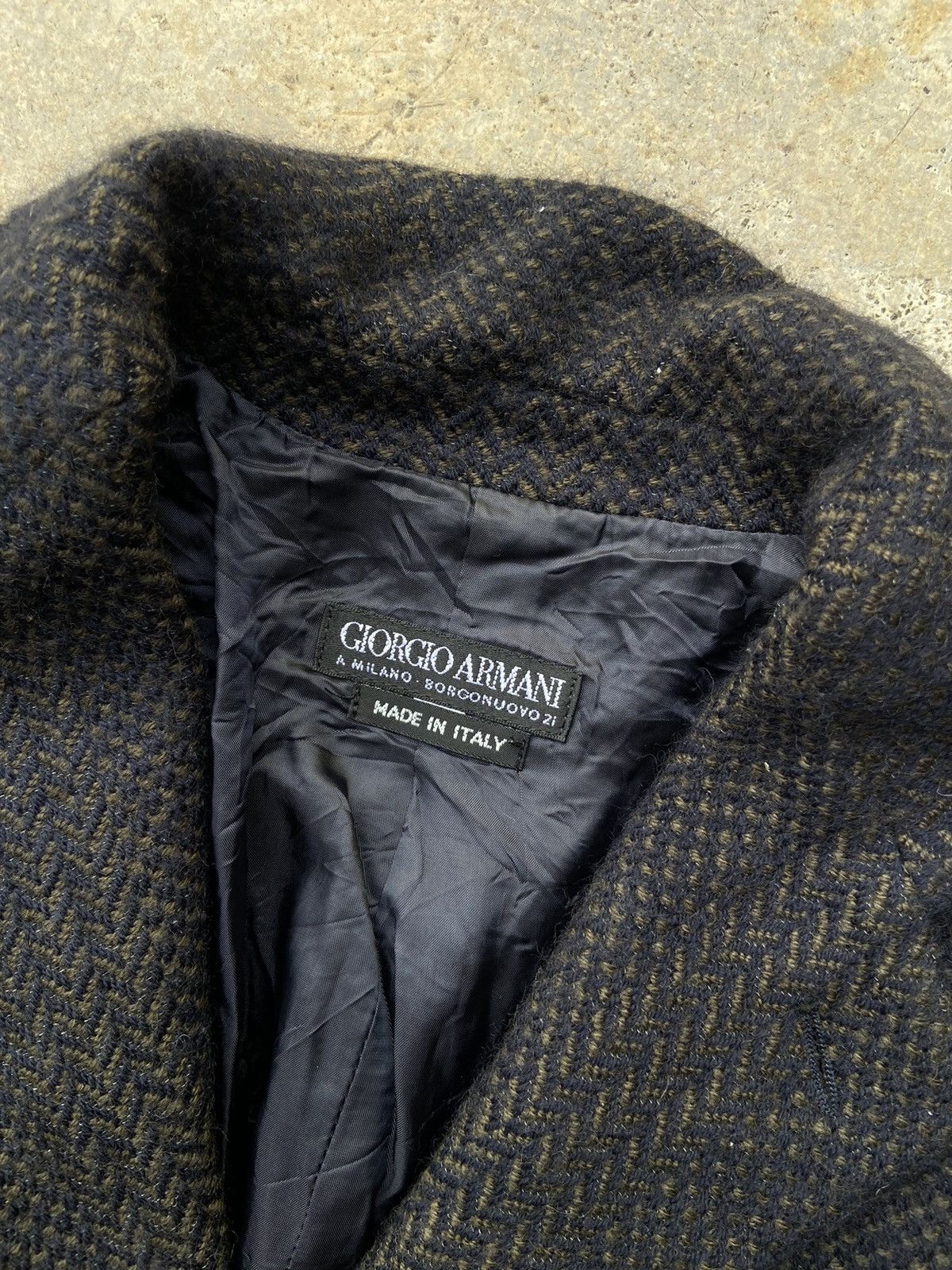 Giorgio Armani Vintage 1980’s Giorgio Armani Wool Blend Blazer Jacket Size 38S - 4 Thumbnail
