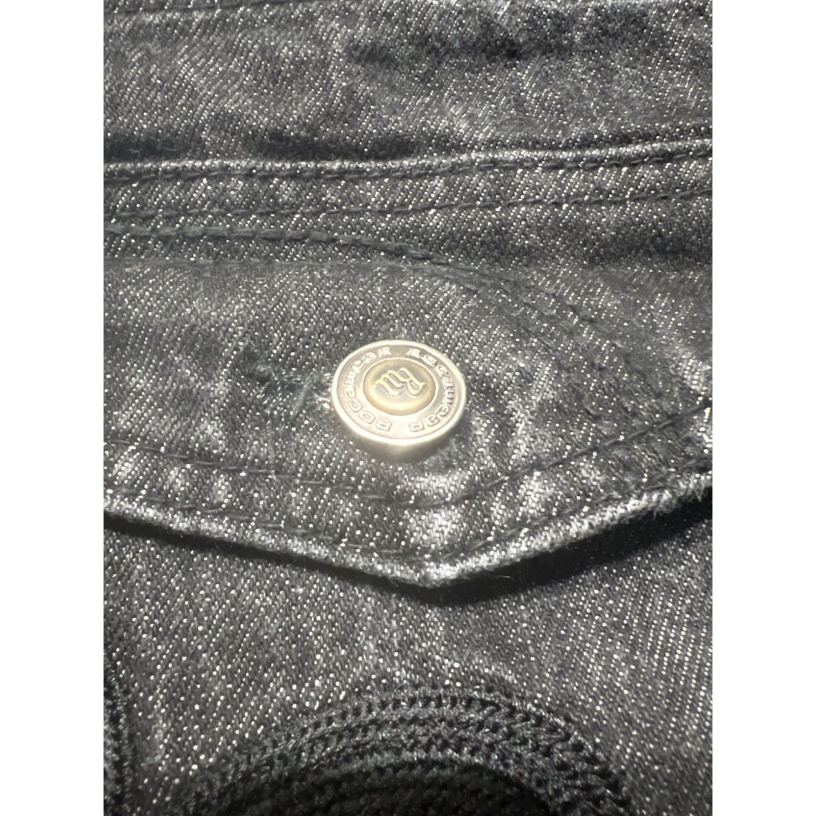 Rocawear VINTAGE Rocawear Bermuda Shorts Mens 40 Black Denim 90s Grunge Baggy Wide Leg Embroidered Cotton Polyester Casual Men Size US 40 / EU 56 - 6 Thumbnail