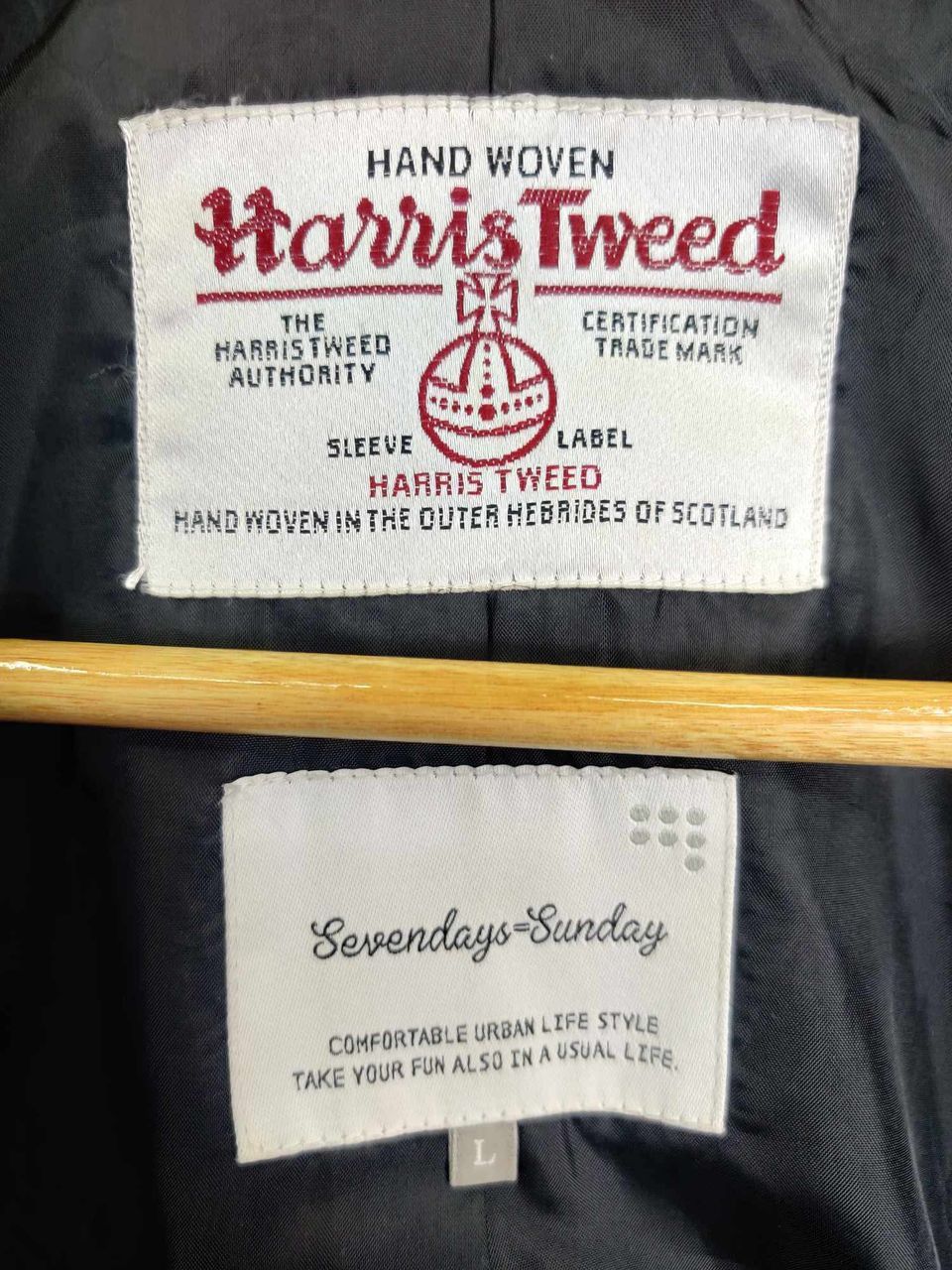 Harris Tweed Harris Tweed x Sevendays Sundays Plaid Wool Long Coat Size US L / EU 52-54 / 3 - 10 Thumbnail