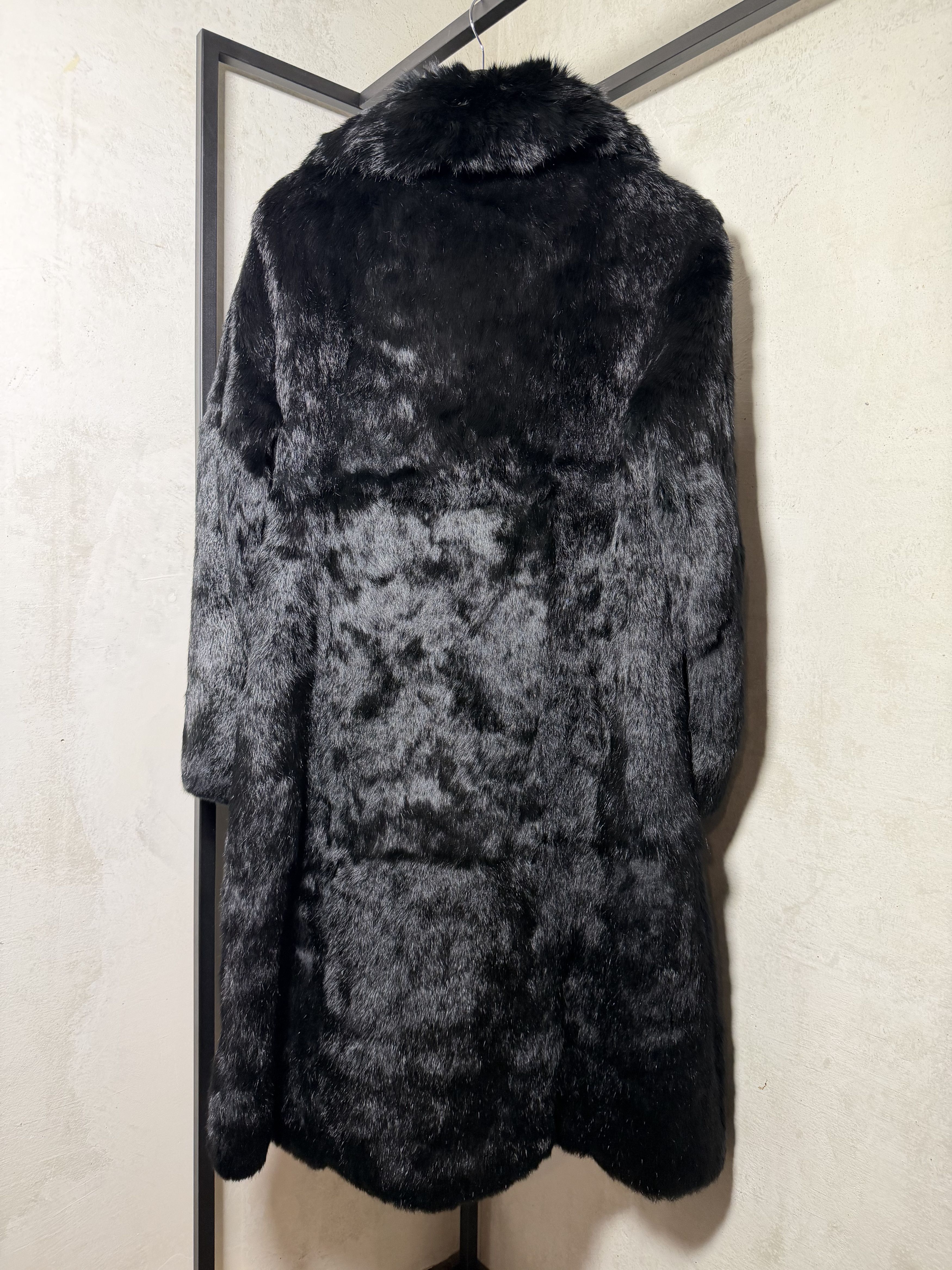Marni Vintage Marni Black Coney Fur Coat With Satin Lining Size XXL / US 16-18 / IT 52-54 - 5 Thumbnail
