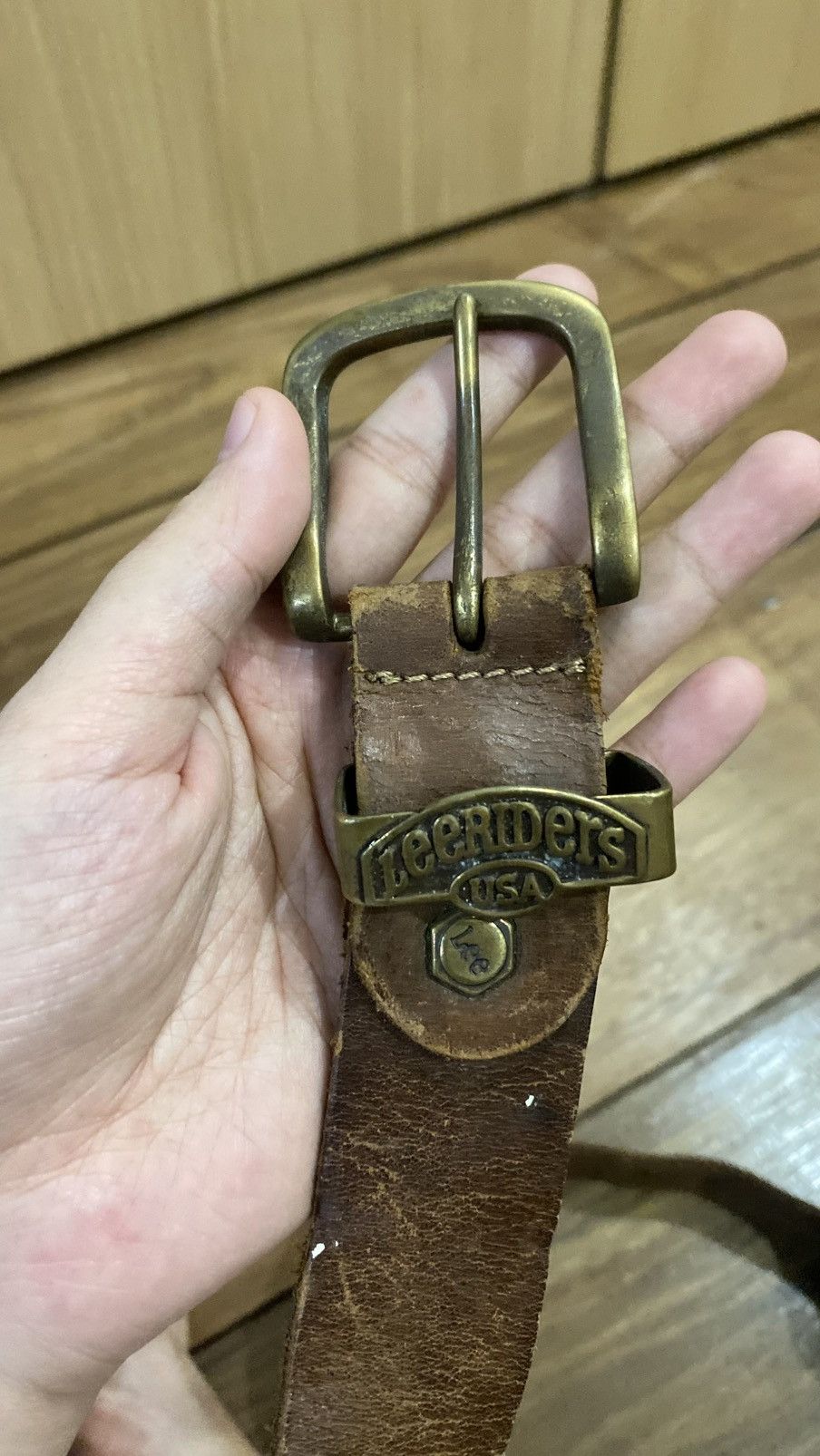 Lee Y2K belt vintage leather lee Size 32 - 2 Thumbnail