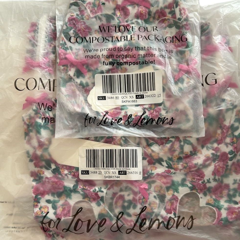 For Love & Lemons FOR LOVE & LEMONS Bustier and High-Waist Panty w/ Tag, XS Size ONE SIZE - 10 Thumbnail