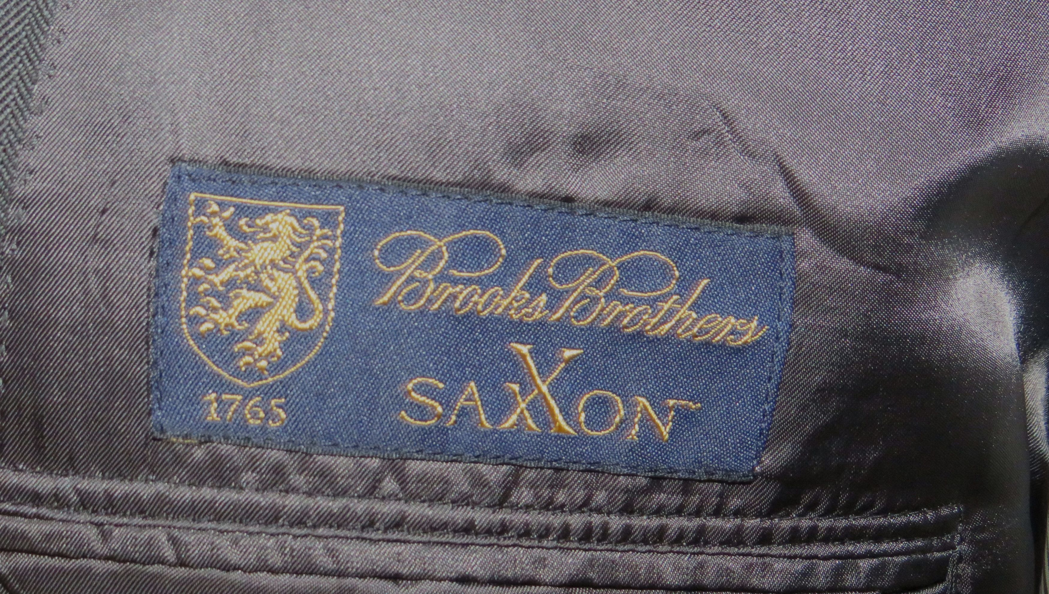 Brooks Brothers 1818 Madison Saxxon Gray Herringbone Two Button Suit 46XL Size 46L - 13 Thumbnail