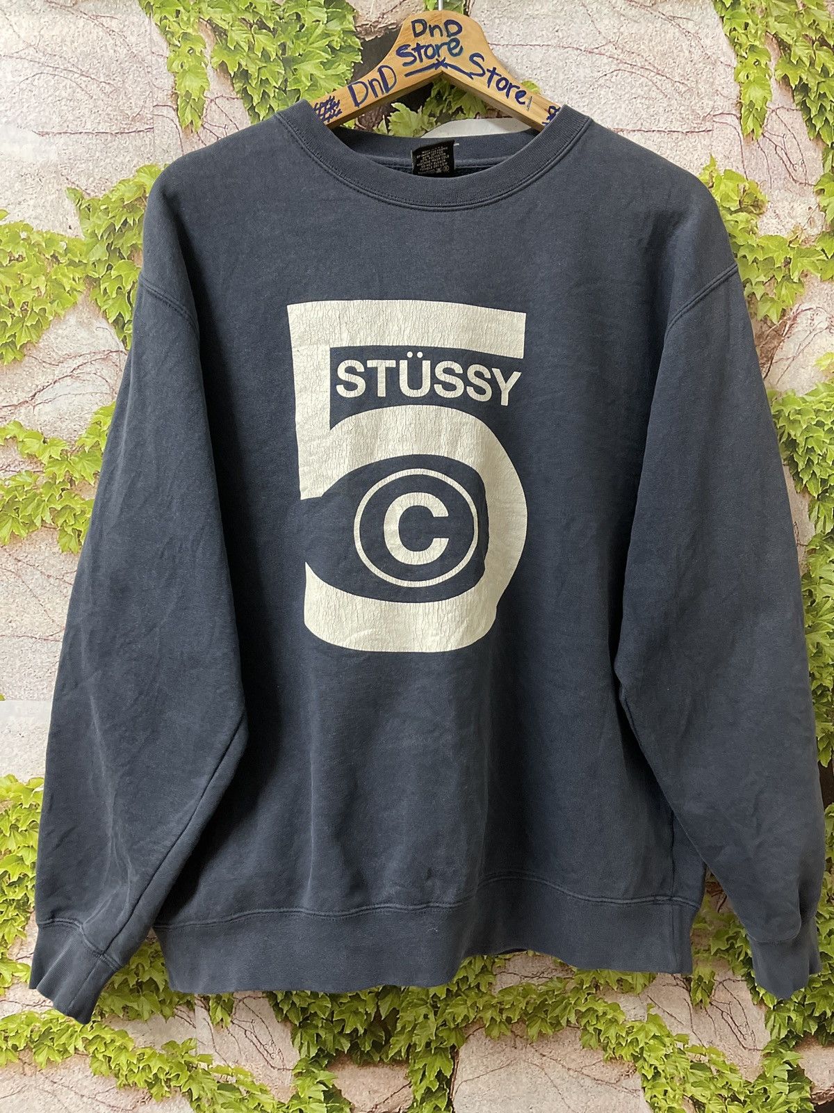 🔥HOT🔥VINTAGE 90S STUSSY 5 CREWNECK VERY RARE
