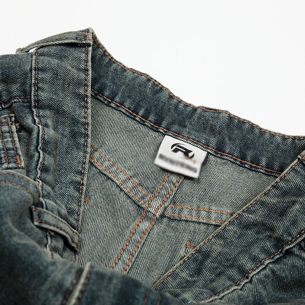 Japanese Brand × Jean Men's ink-splashed distressed punk ripped scimitar jeans Size US 32 / EU 48 - 4 Thumbnail