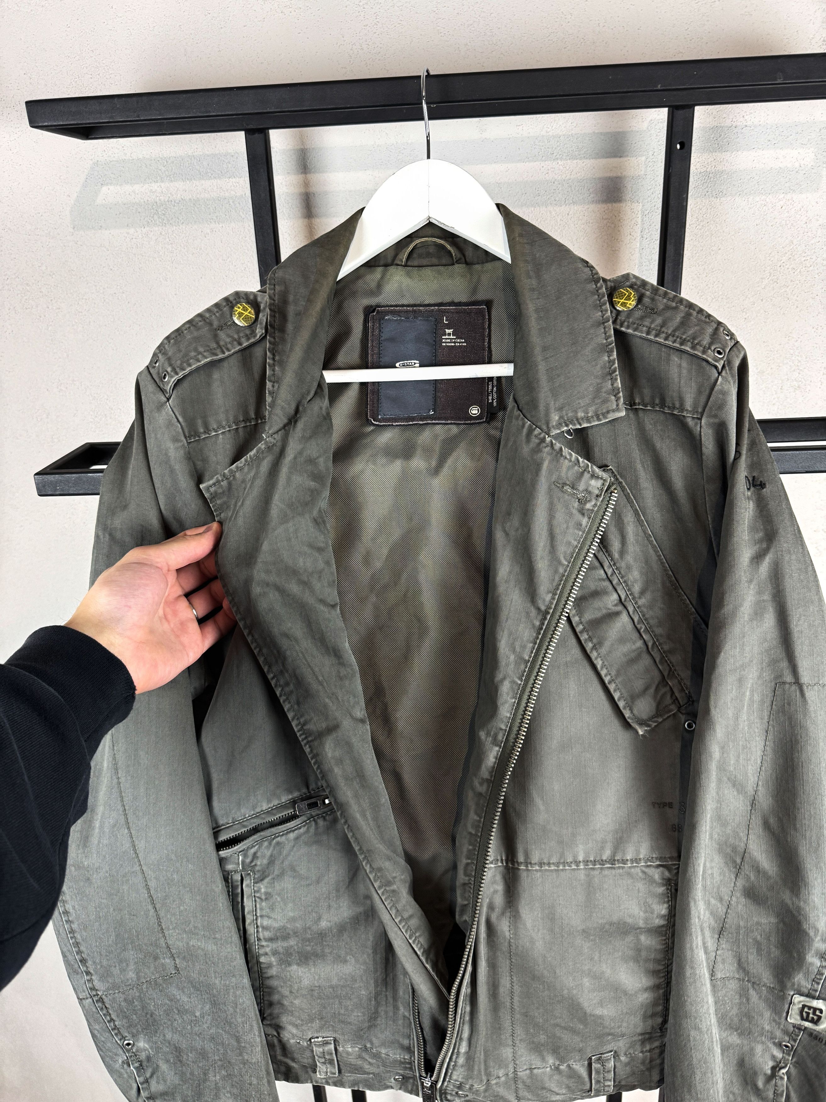 G-Star Olive Utility Jacket Multi Pocket Military Style Vintage Y2K Size US M / EU 48-50 / 2 - 7 Thumbnail