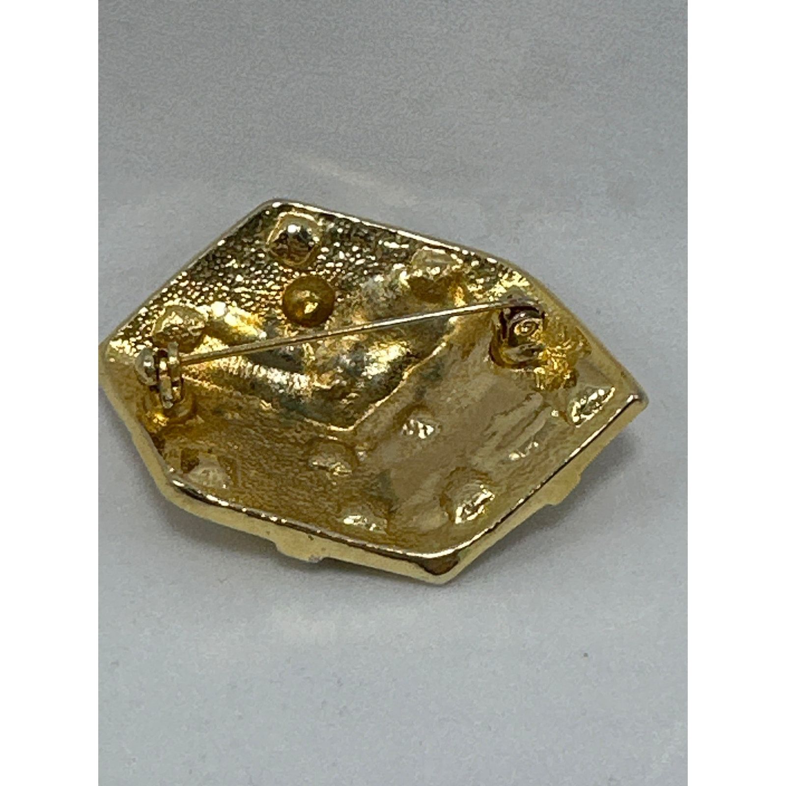 Other VTG Christmas Present Gift Gold Tone Rhinestones Brooch Pin Size ONE SIZE - 10 Thumbnail
